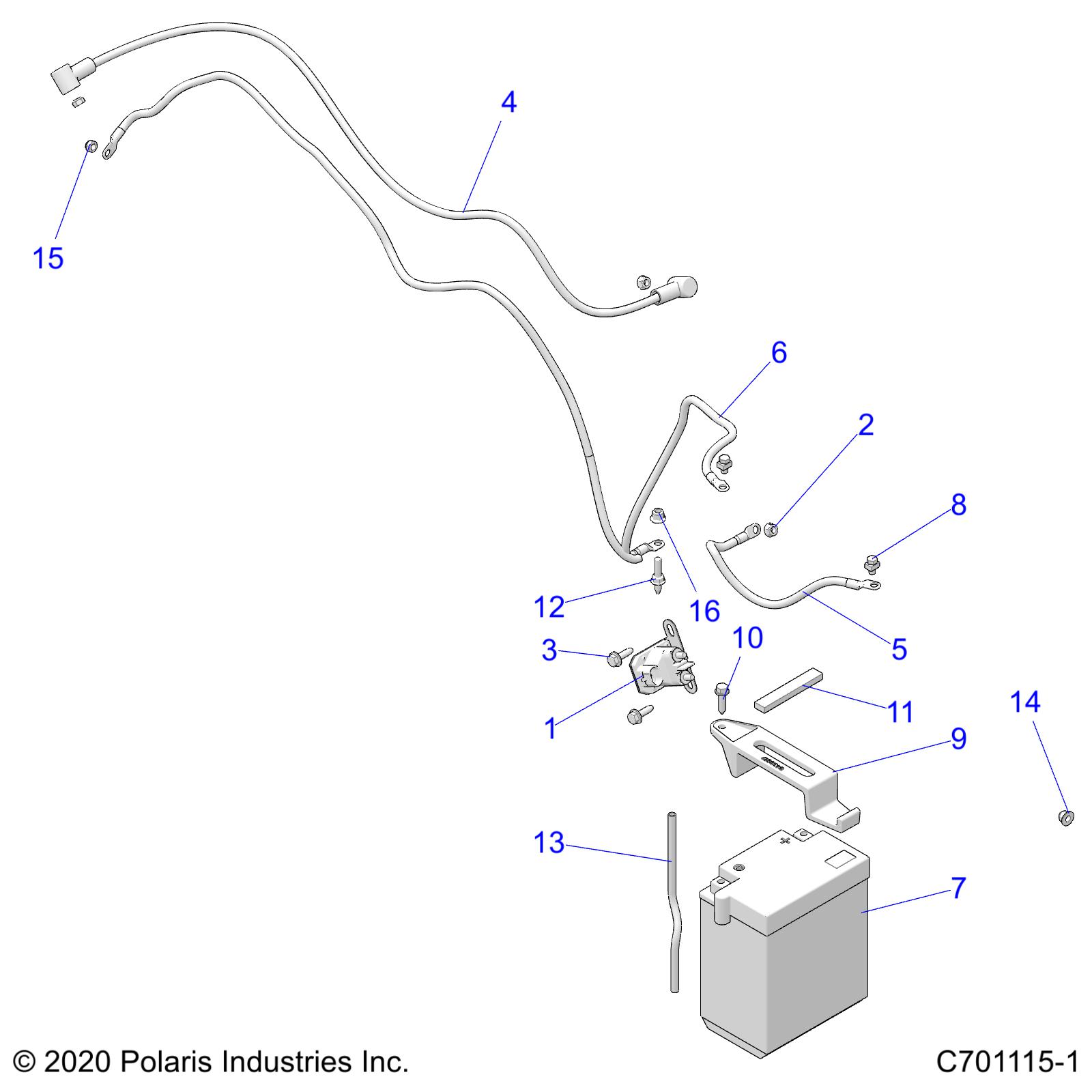 ELECTRICAL, BATTERY - Z20CHA57K2 (C701115-1)