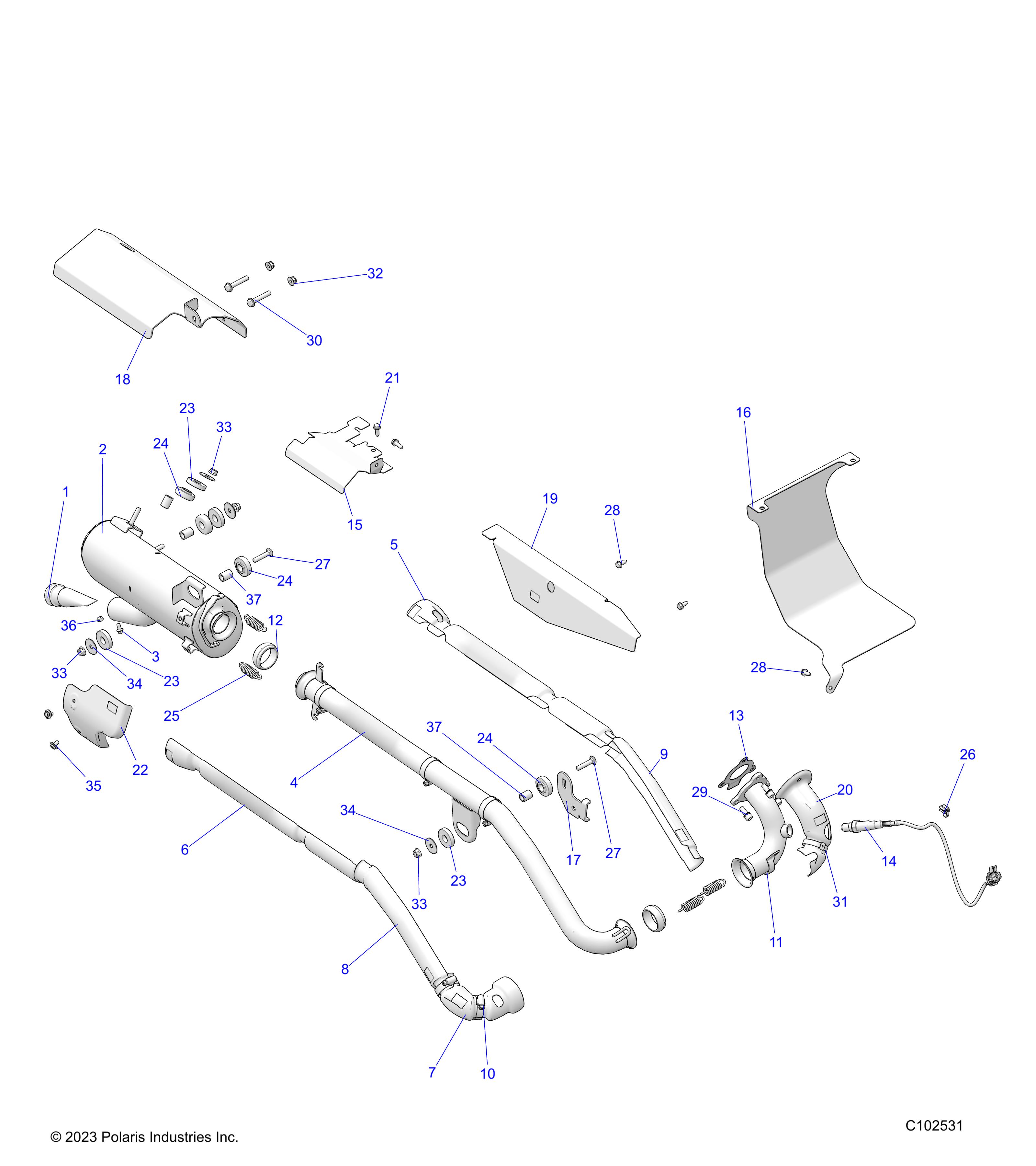 ENGINE, EXHAUST - A25SZE57CL (C102531)