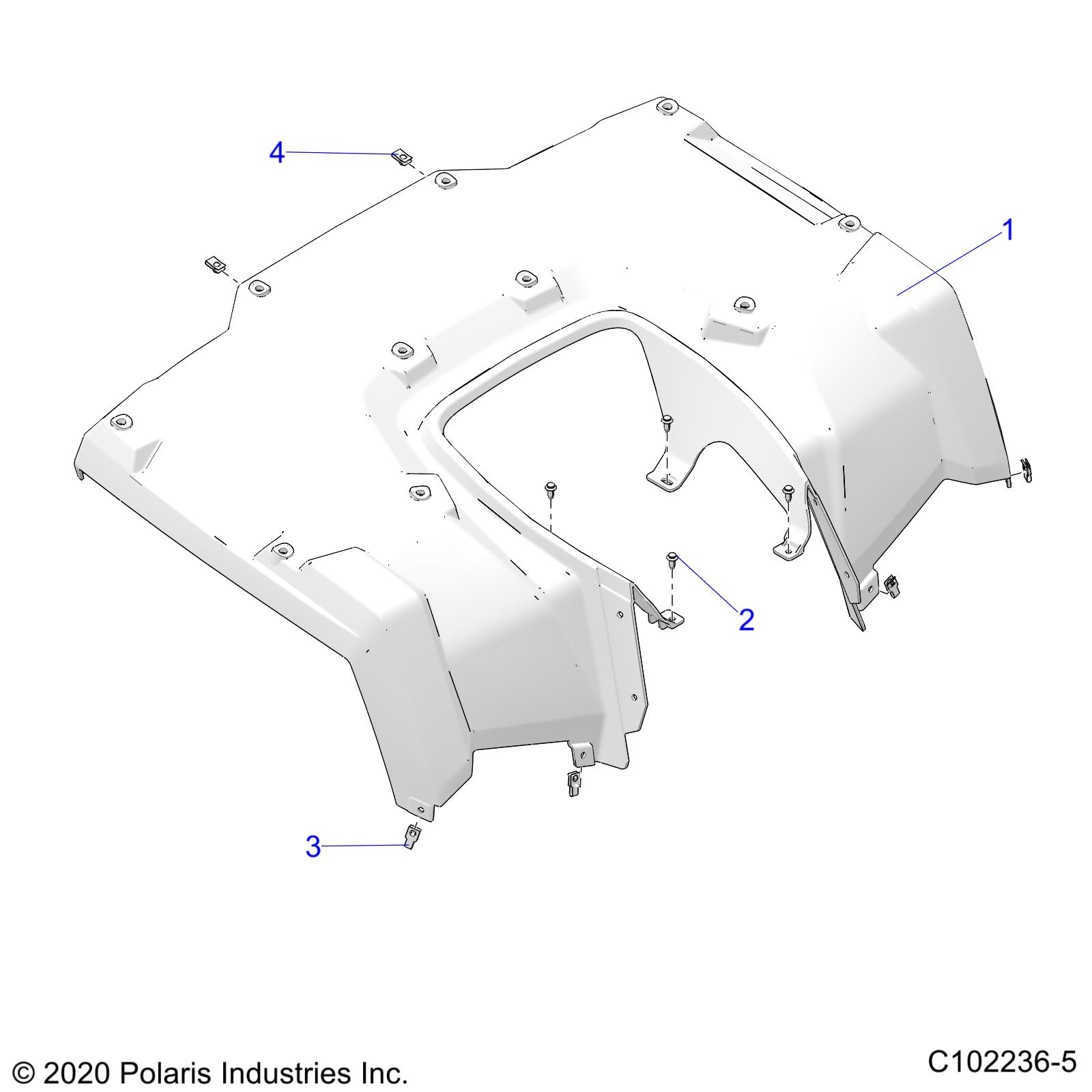 BODY, REAR CAB - A24SDA57A5/E57A4 (C102236-5)