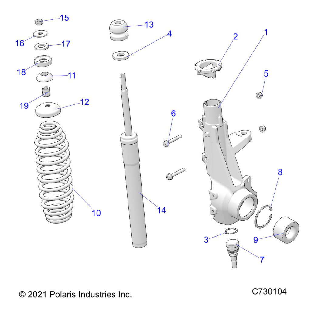 SUSPENSION, FRONT STRUT - R22M4U57B5 (C730104)