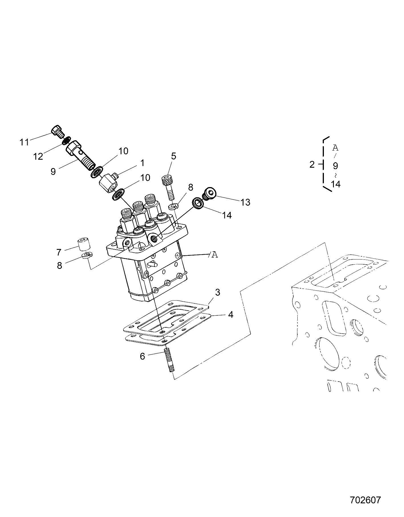 ENGINE, INJECTION PUMP - D25P4AD4B4/ED4B4/FD4B4/UD4B4/VD4B4/YD4B4 (702607)