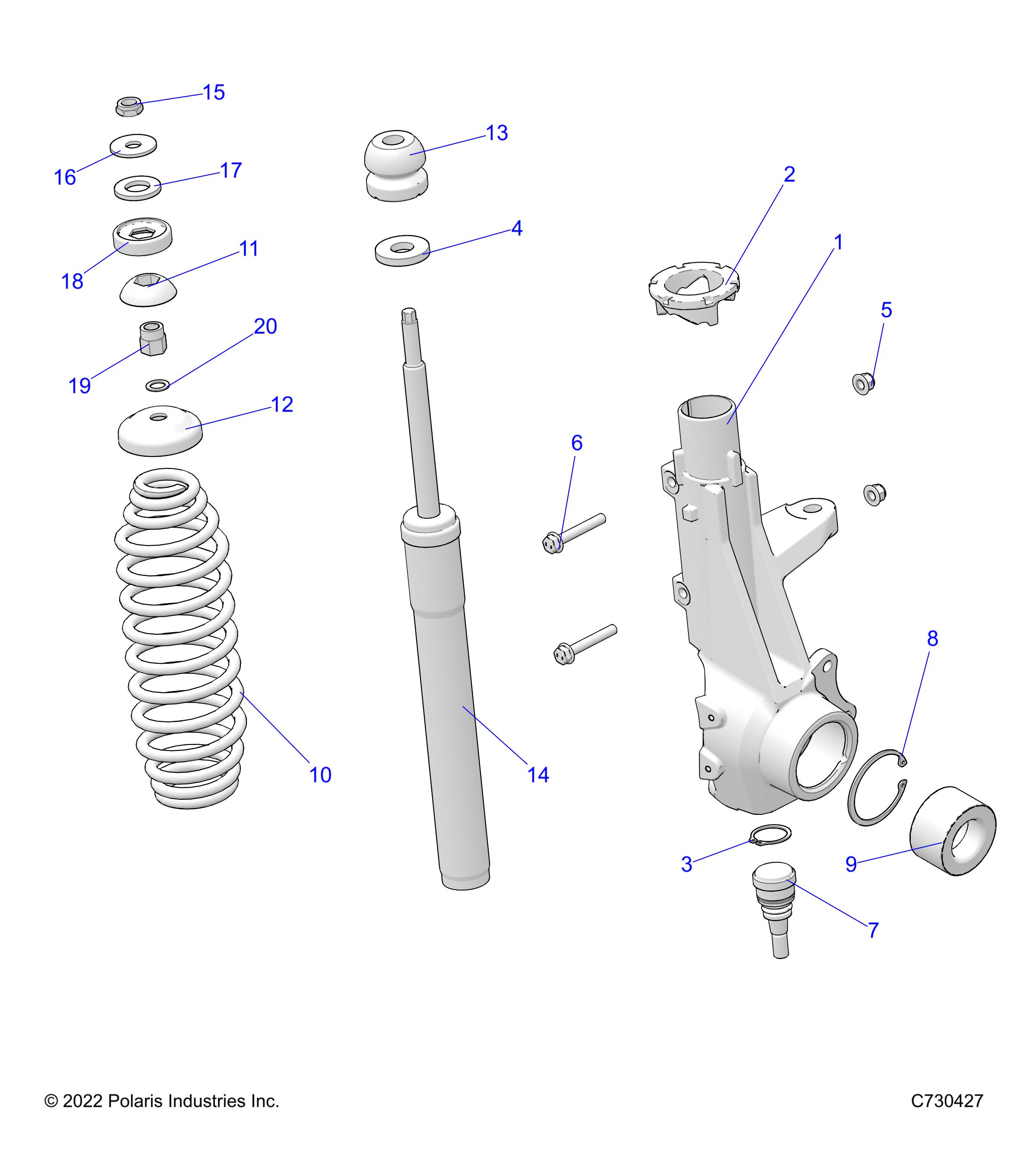 SUSPENSION, FRONT STRUT - R23MAA57F1/SC1/C9/CK/F1/F9 (C730427)