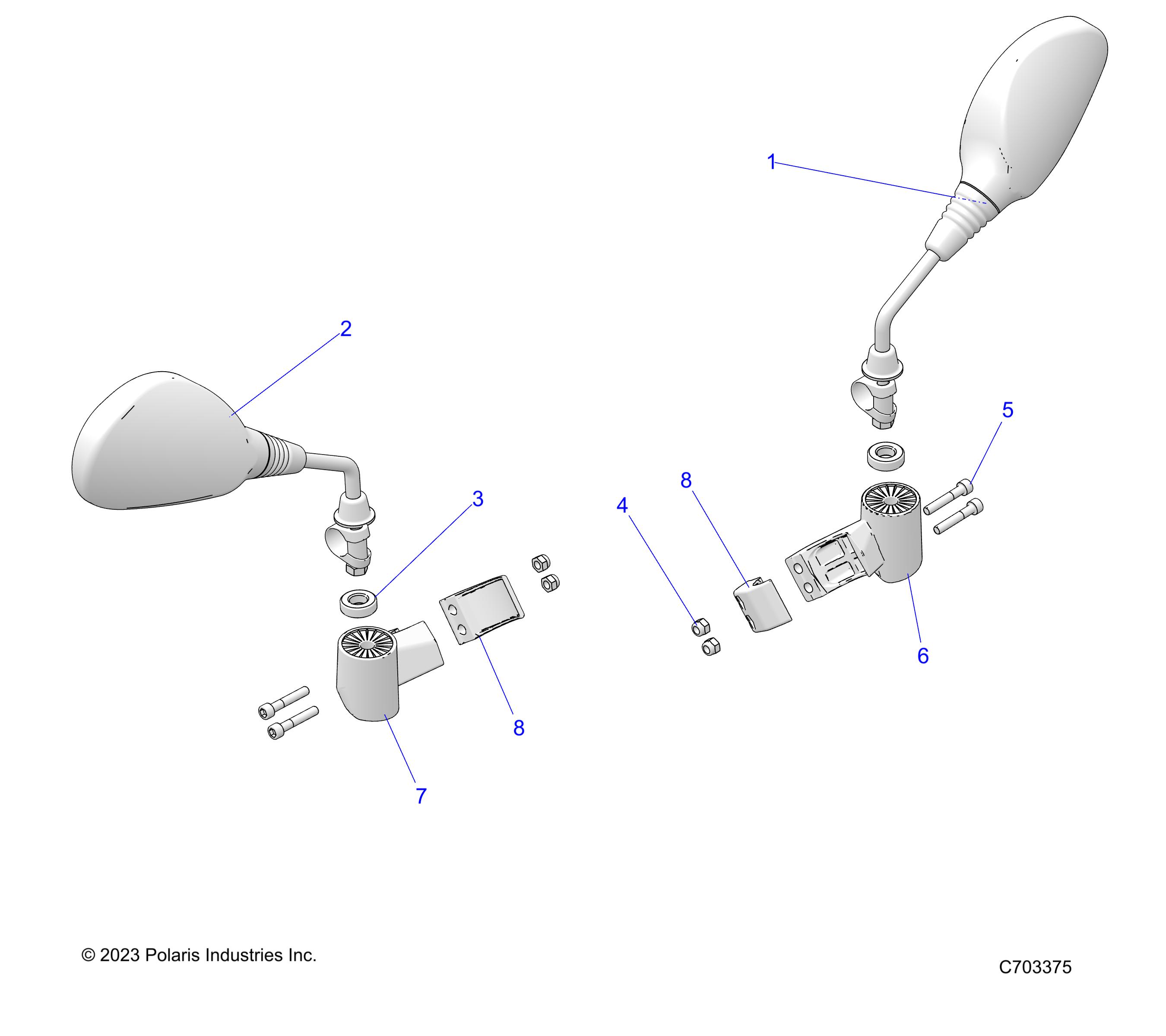 BODY, MIRRORS - Z25NEE99F4 (C703375)