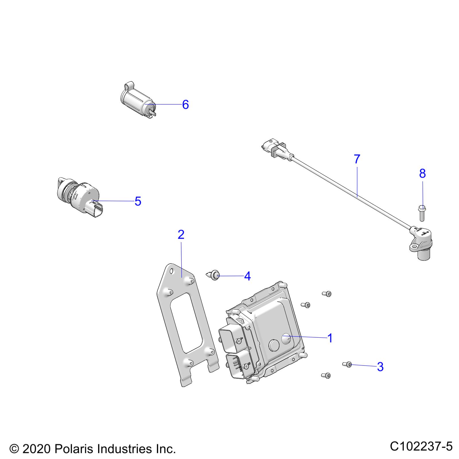 ELECTRICAL, SWITCHES, SENSORS and ECM - A21SDE57A4/B4 (C102237-5)