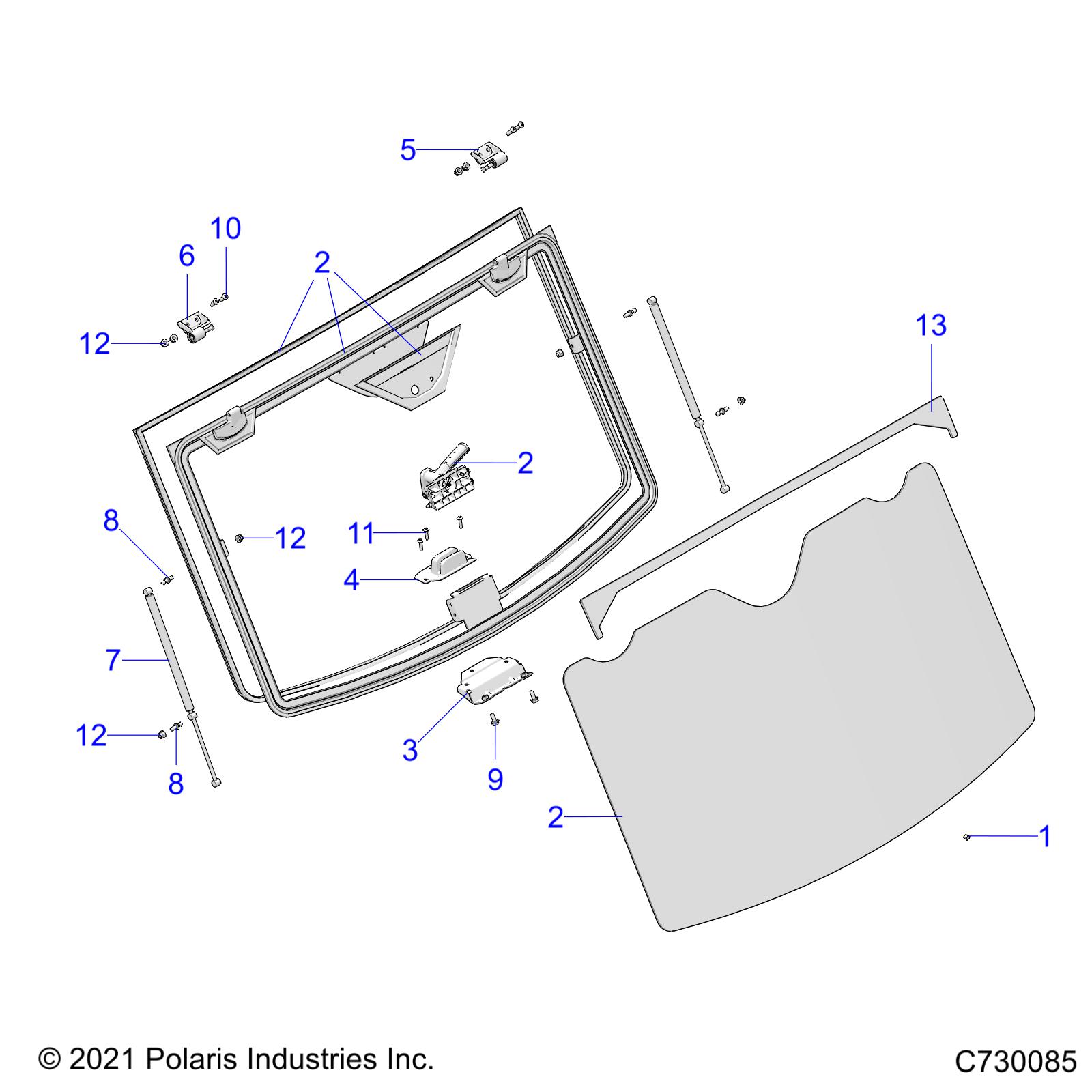 WINDSHIELD, TIP OUT - R20RRY99A9/AA/AF/AP/AX/B9/BA/BF/BP/BX (C730085)