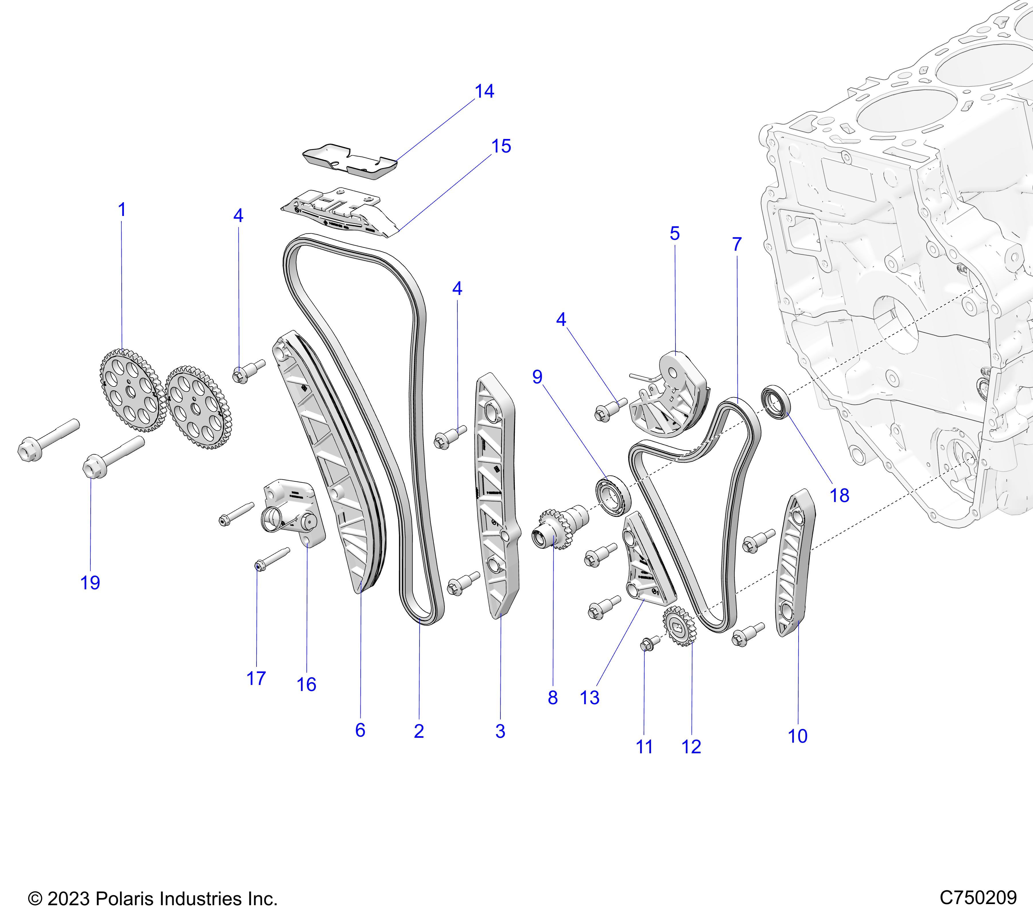 ENGINE, TIMING AND OIL CHAIN DRIVES - Z25RPE2KA4/B4 (C750209)