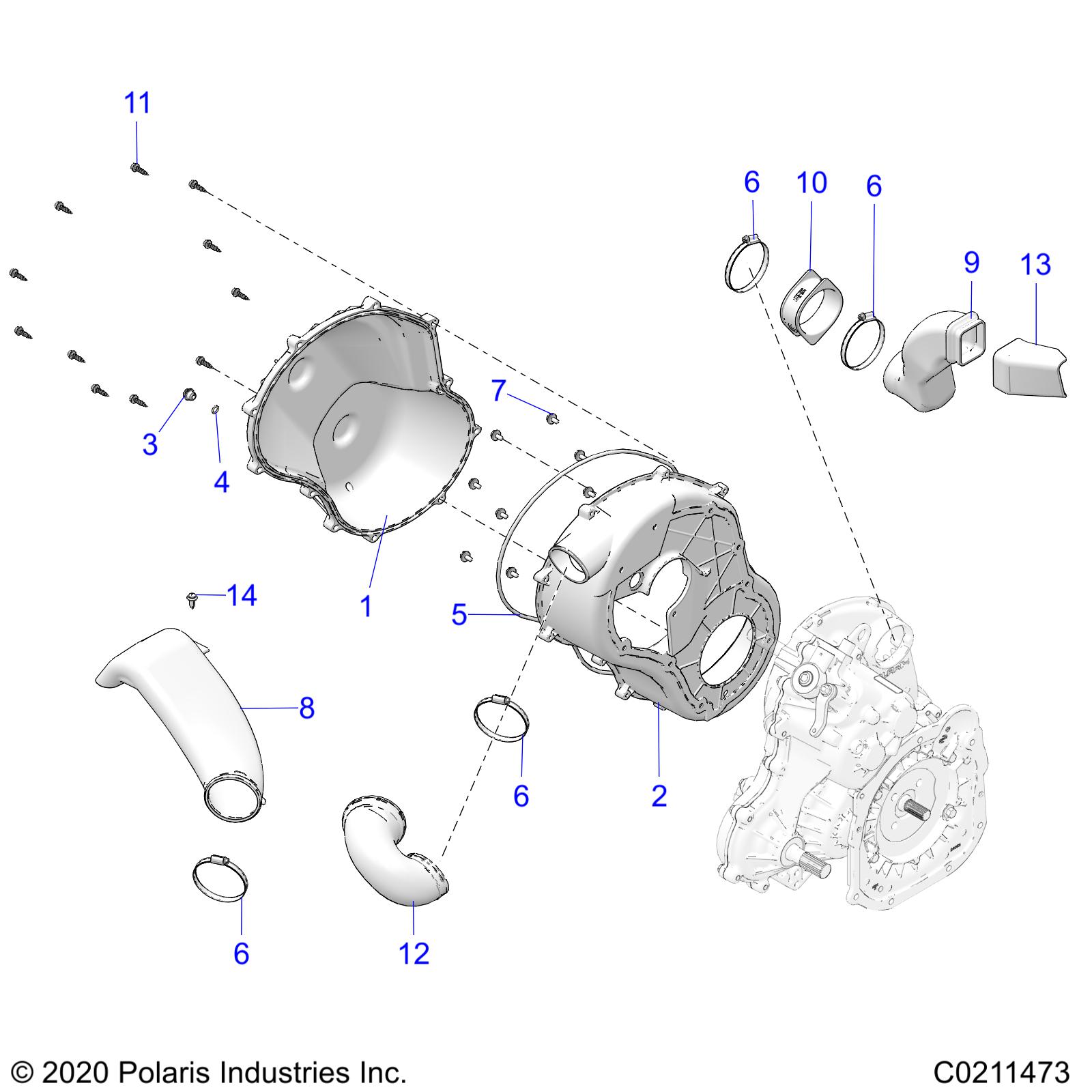 BODY, CLUTCH COVER - A21SXE95PG (C0211473)