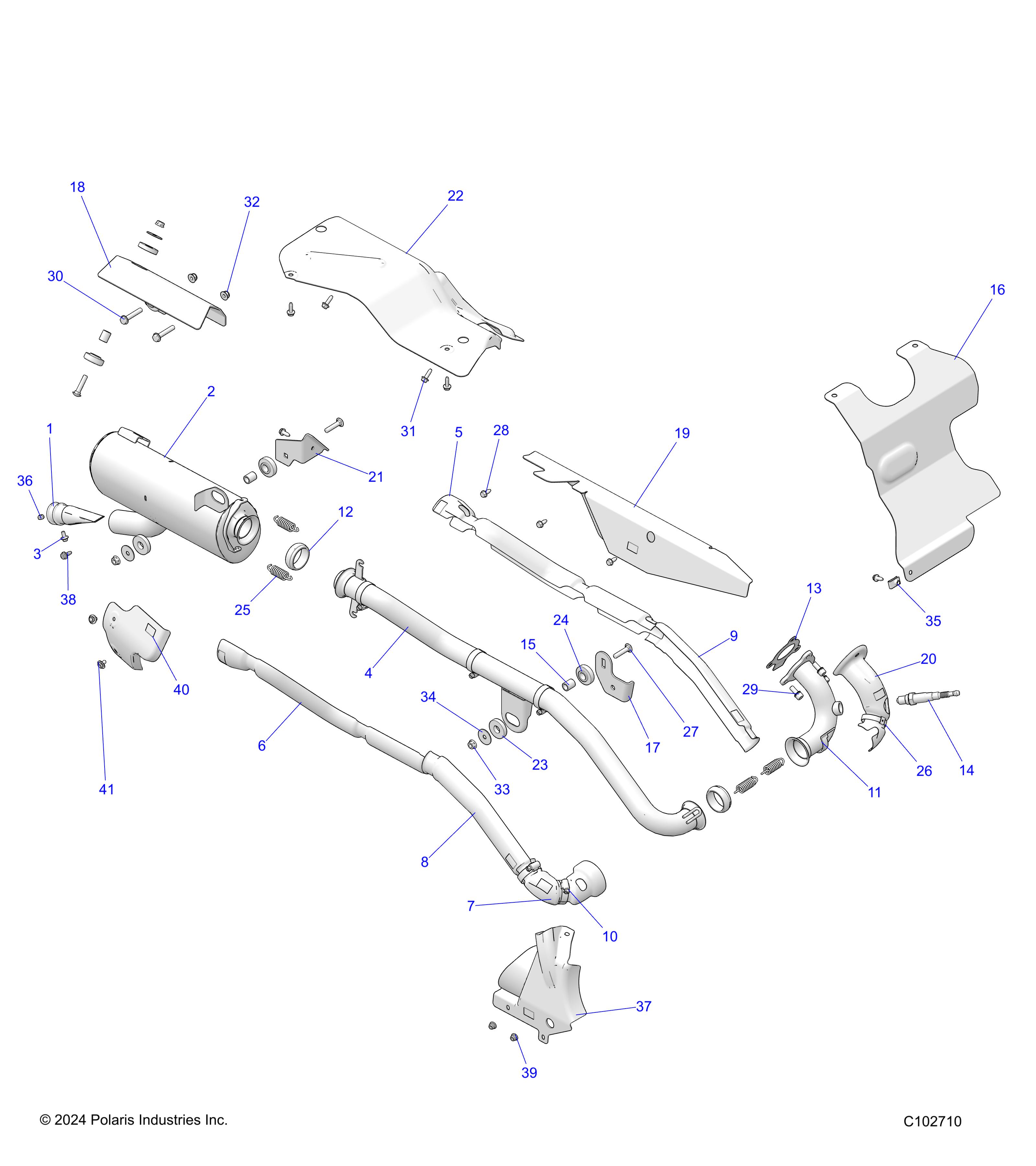 ENGINE, EXHAUST - A25SEE57B1/B3/B6/B9 (C102710)