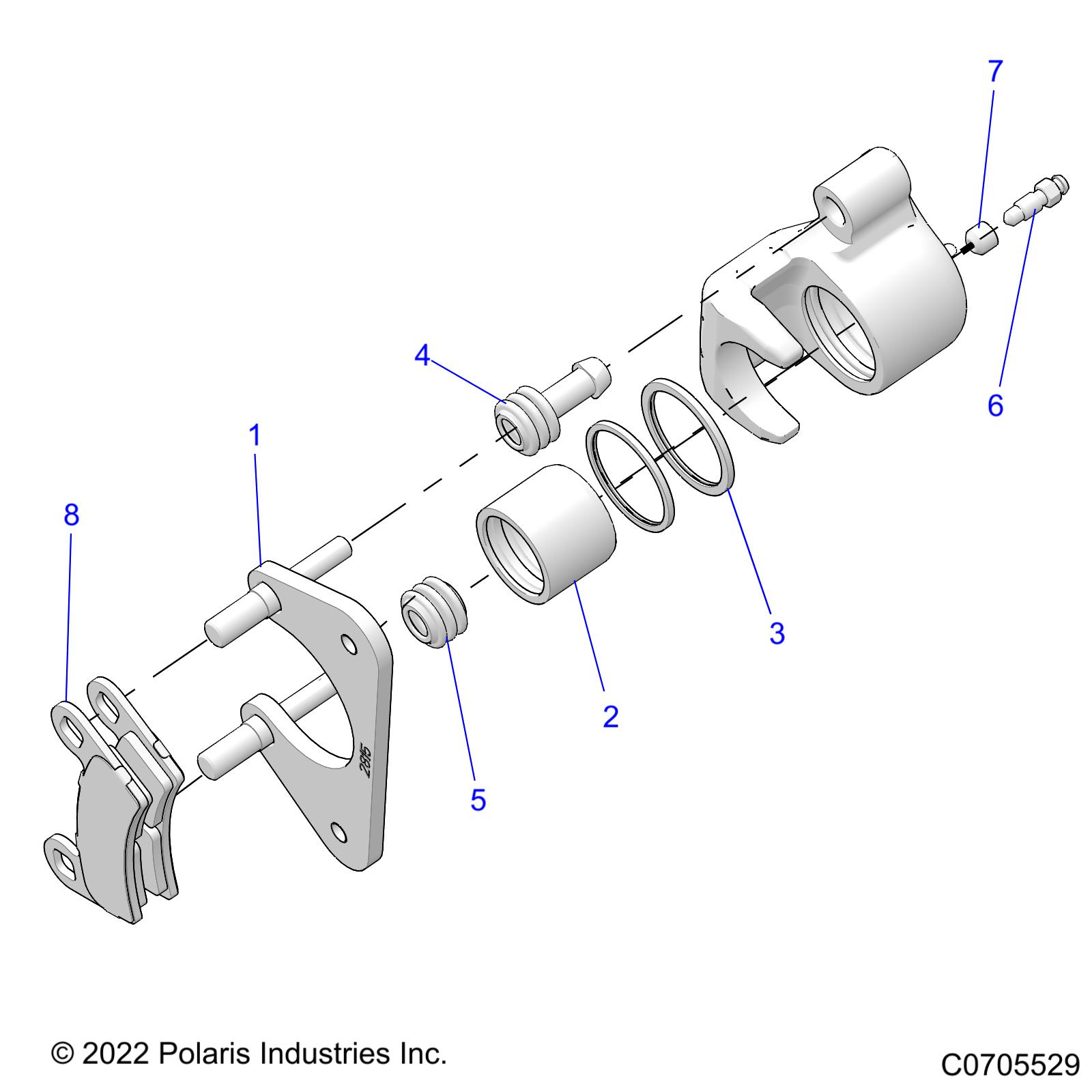 BRAKES, REAR CALIPER - R22TAE99FA/SFA/SCA/SCK (C0705529)