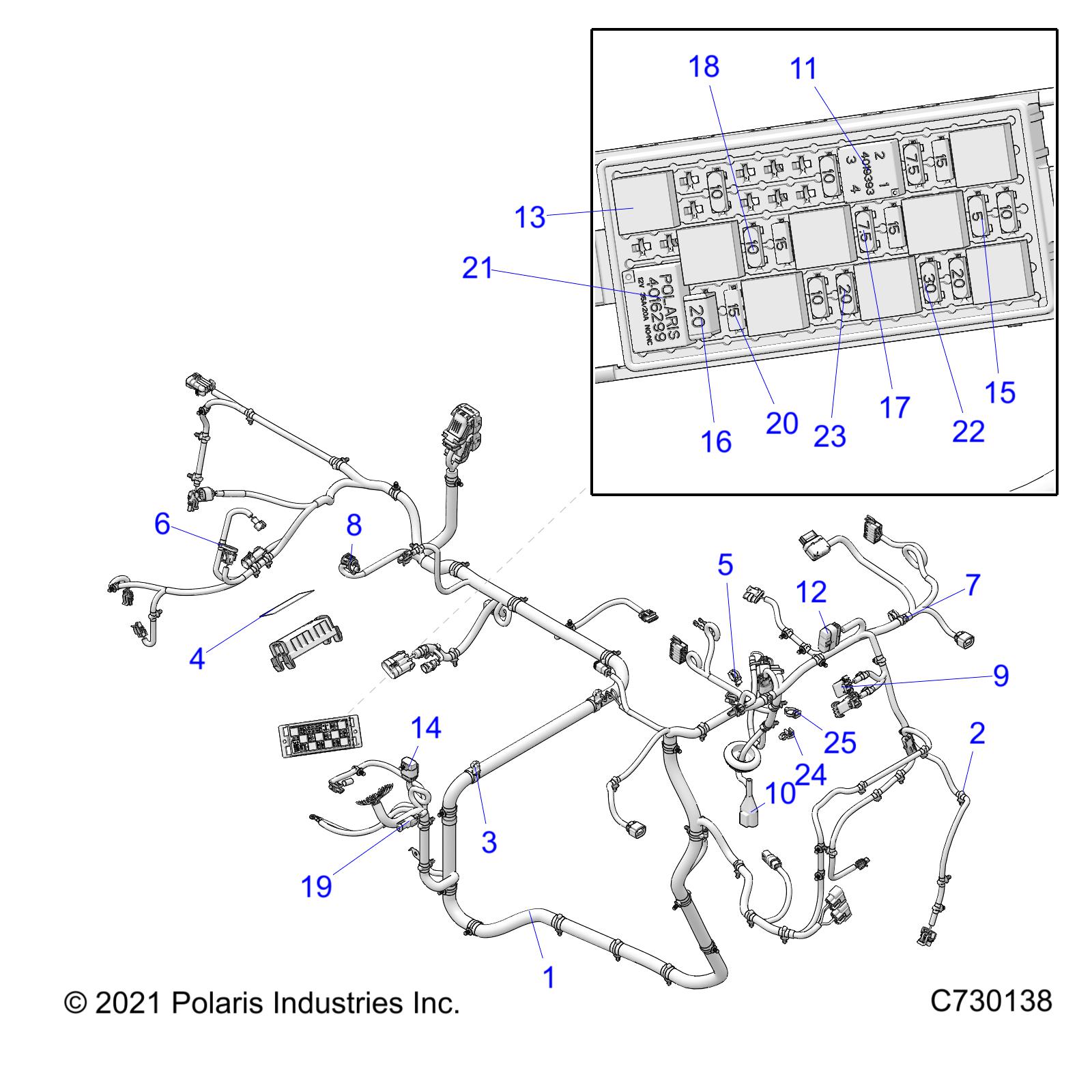 ELECTRICAL, WIRE HARNESS - R25MAU57Z5/B5/Z6/B6 (C730138)