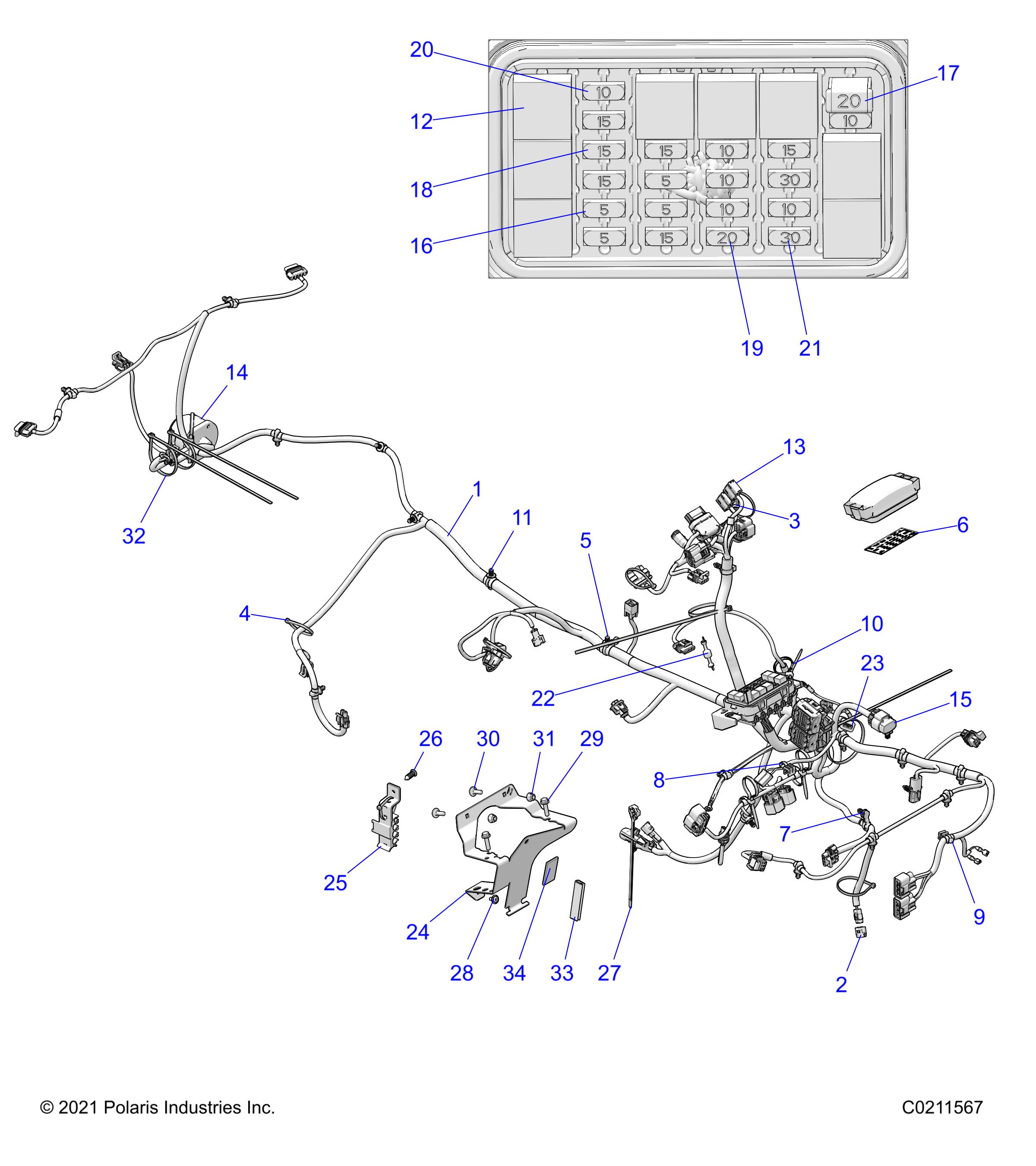 ELECTRICAL, MAIN WIRE HARNESS - A24SEE57P2/PL (C0211567)