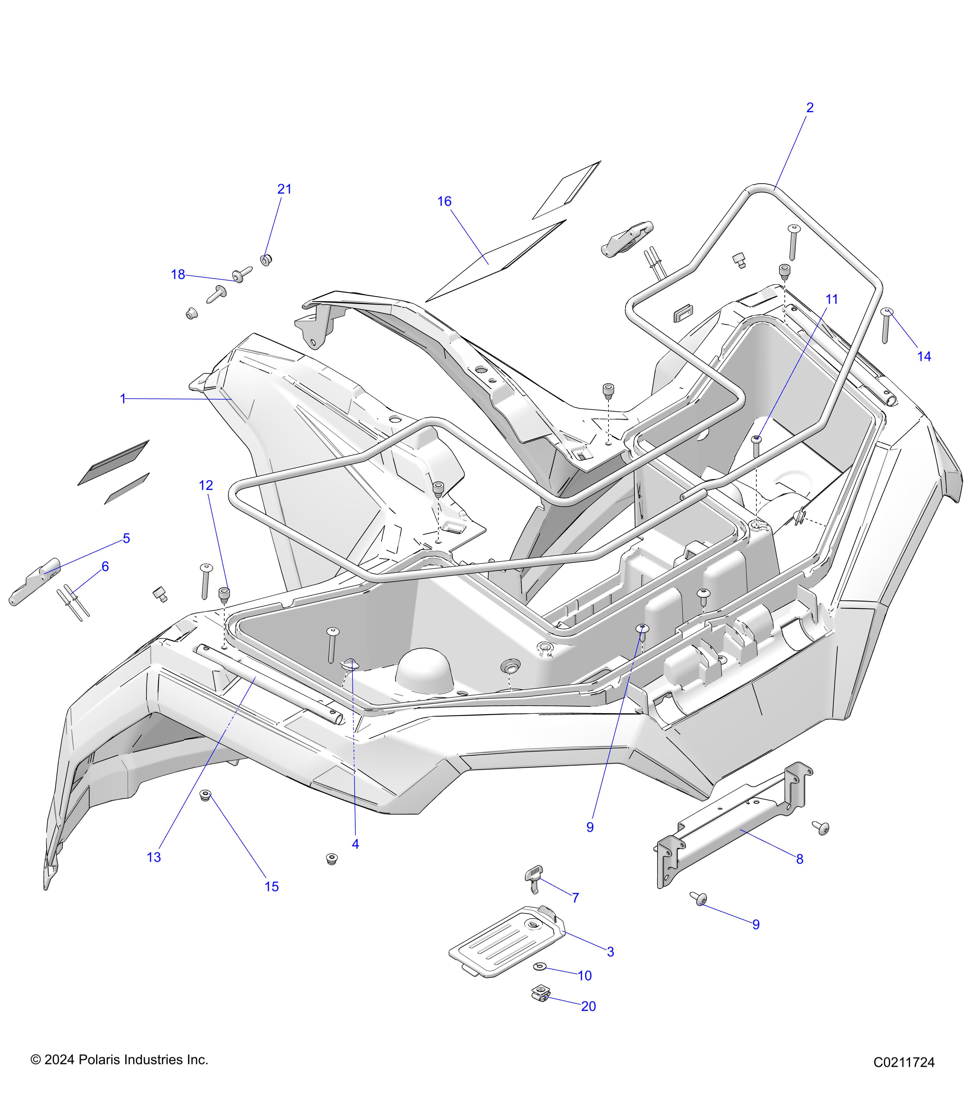 BODY, FRONT CAB - A25SDE57P2 (C0211724)