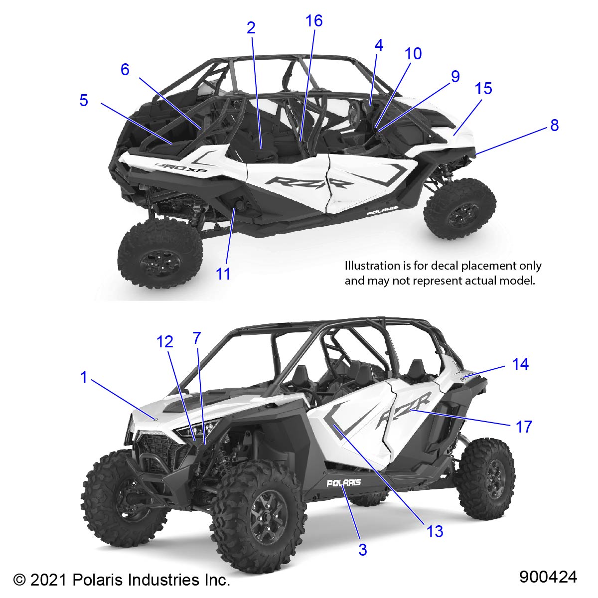 BODY, DECALS, STANDARD - Z22G4E92AJ/BJ/G4K92AP/BP/G4V92AP/BP (900424)