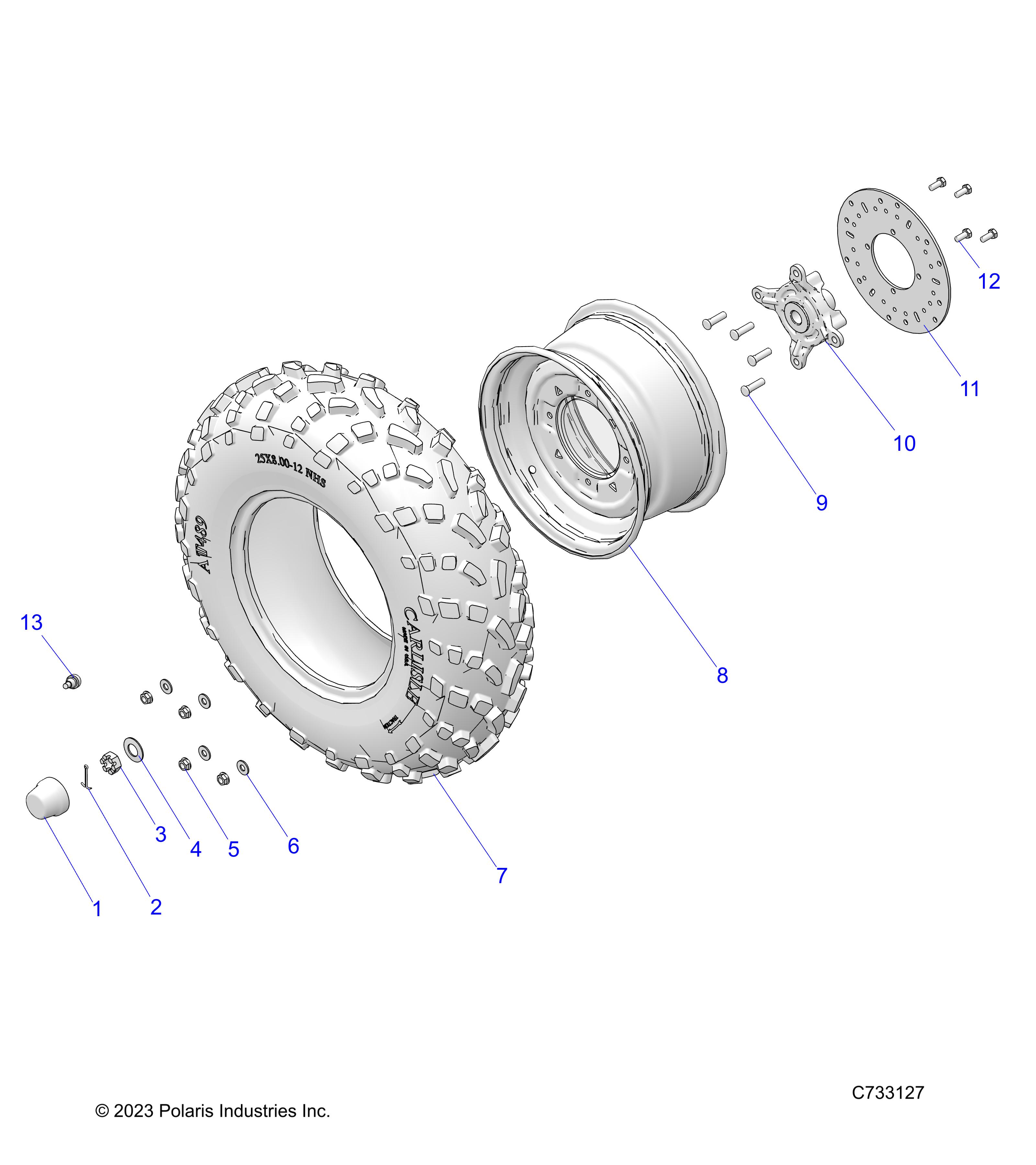 WHEELS, FRONT, STEEL - R25MAA5AJ1 (C733127)