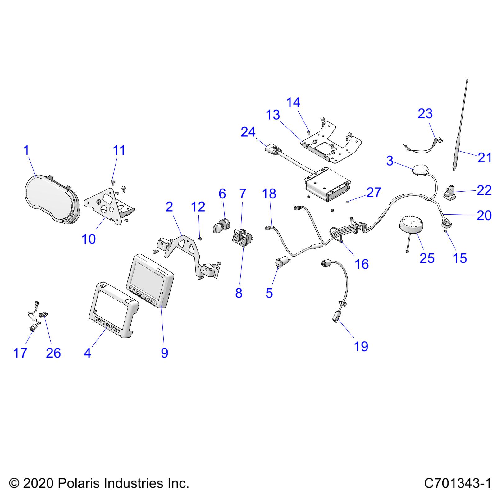 ELECTRICAL, DASH INSTRUMENTS AND CONTROLS - Z21NAK99AG/AP/BG/BP (C701343-1)