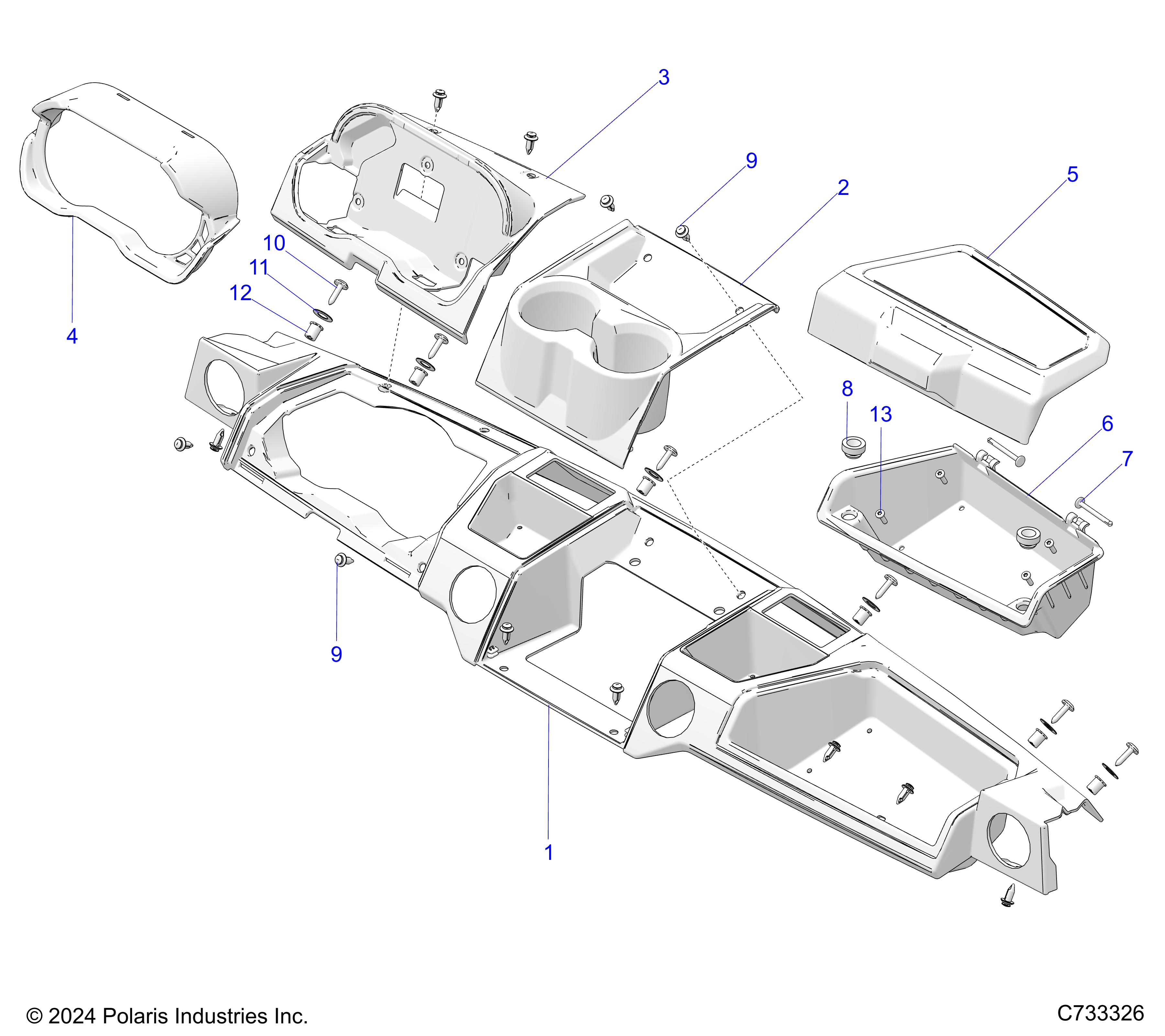 BODY, DASH UPPER - R25RRE99FK (C733326)