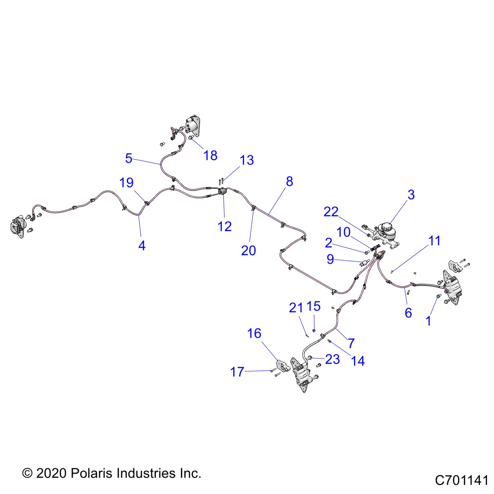 BRAKES, BRAKE LINES AND MASTER CYLINDER - R24T6E99RM/SM (C701141)