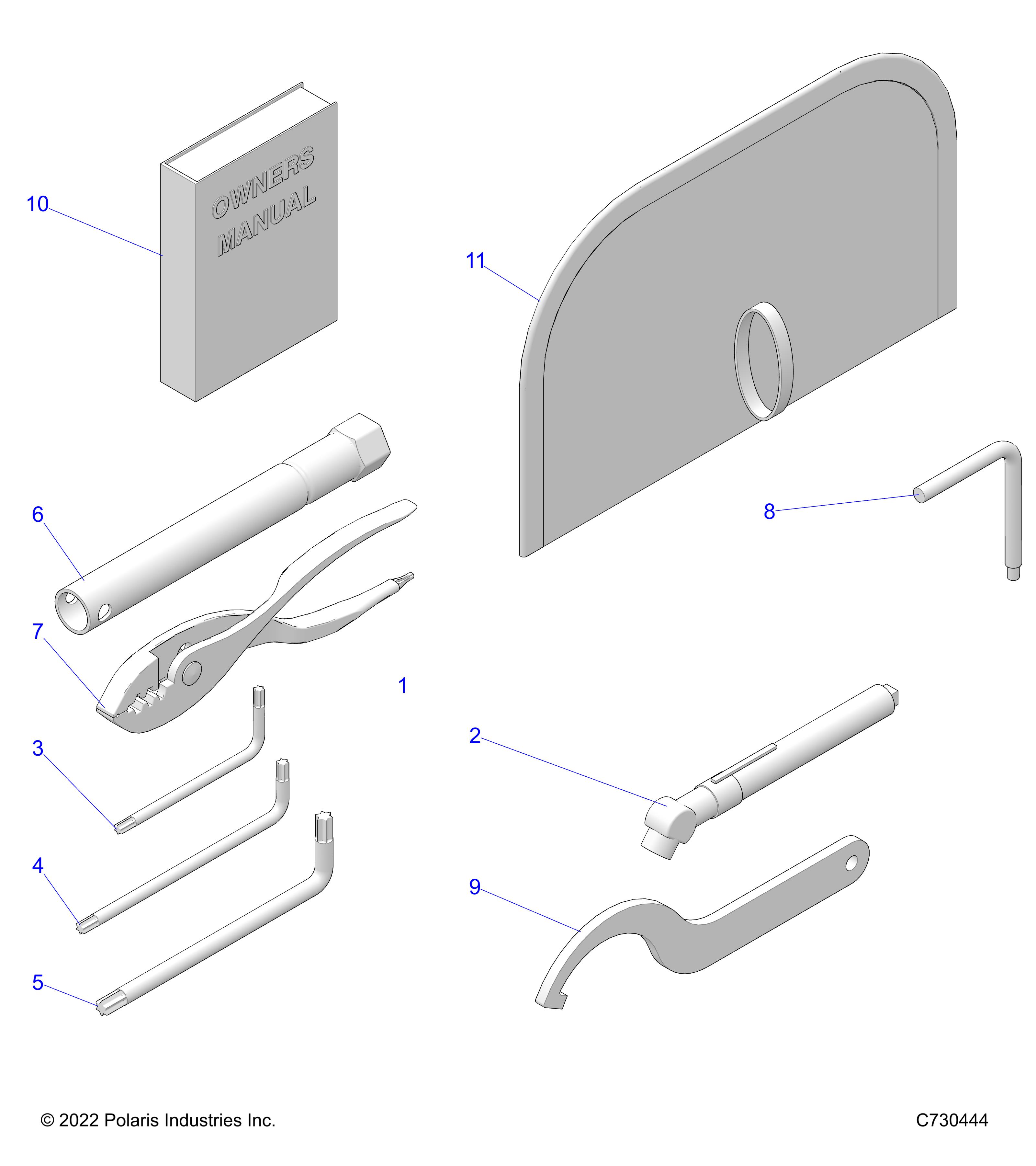 REFERENCES, TOOL KIT and OWNERS MANUALS -R23MAA57F1/SC1/C9/CK/F1/F9 (C730444)