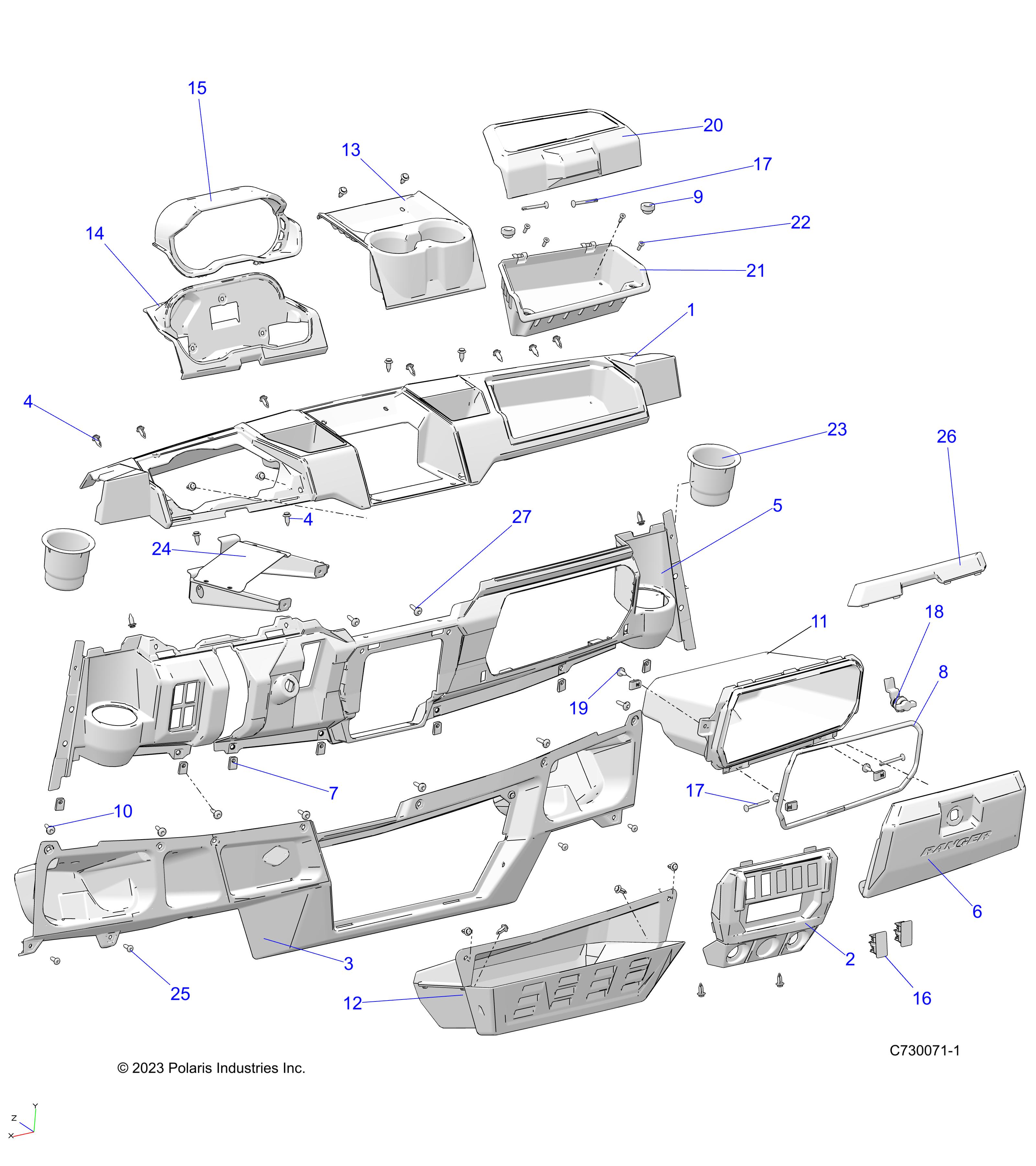 BODY, DASH - R24RSU99AJ/AK/AZ/A9/BJ/BK/BZ/B9 (C730071-1)