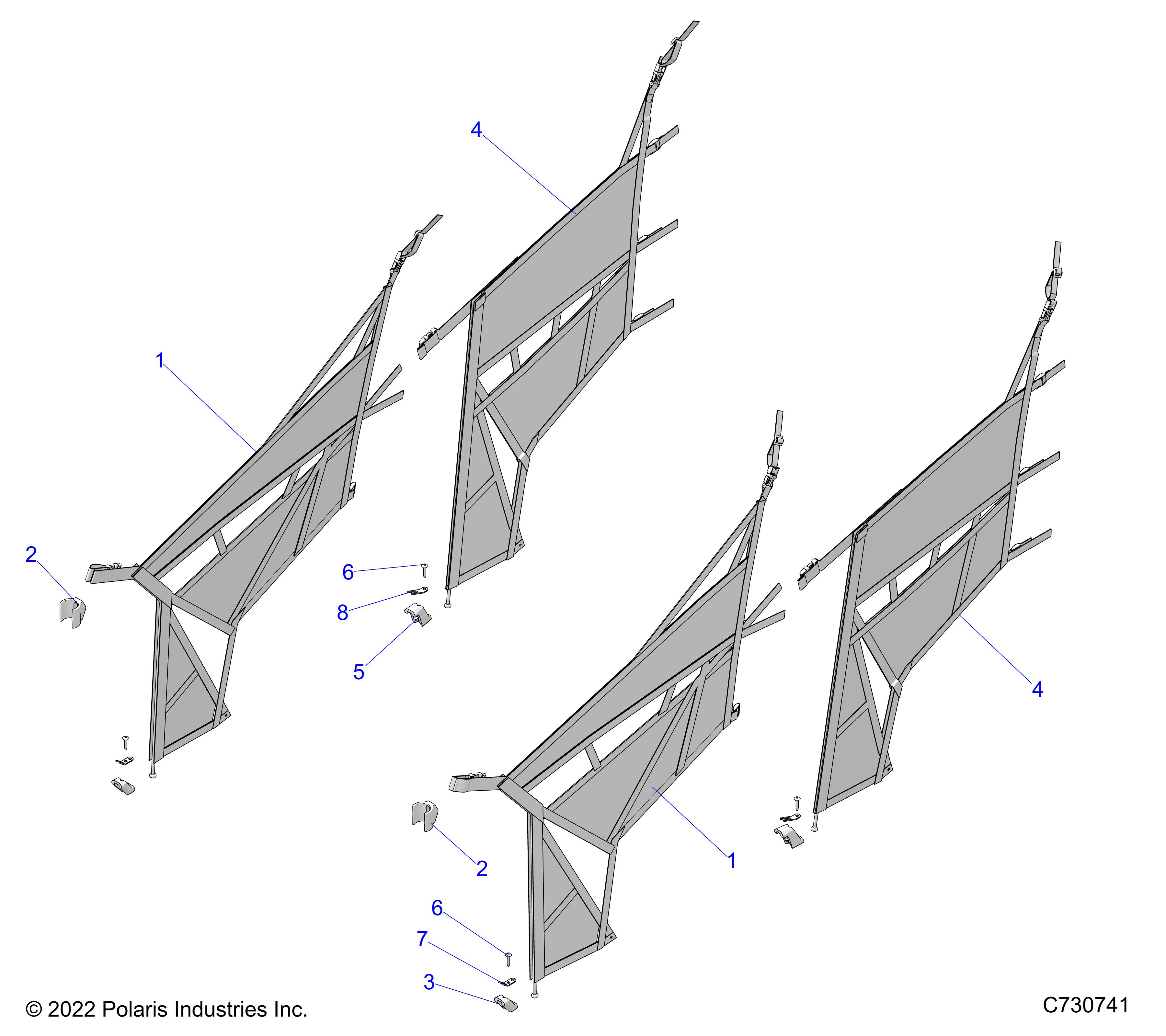 BODY, SIDE NETS - R23CDA57A1 (C730741)