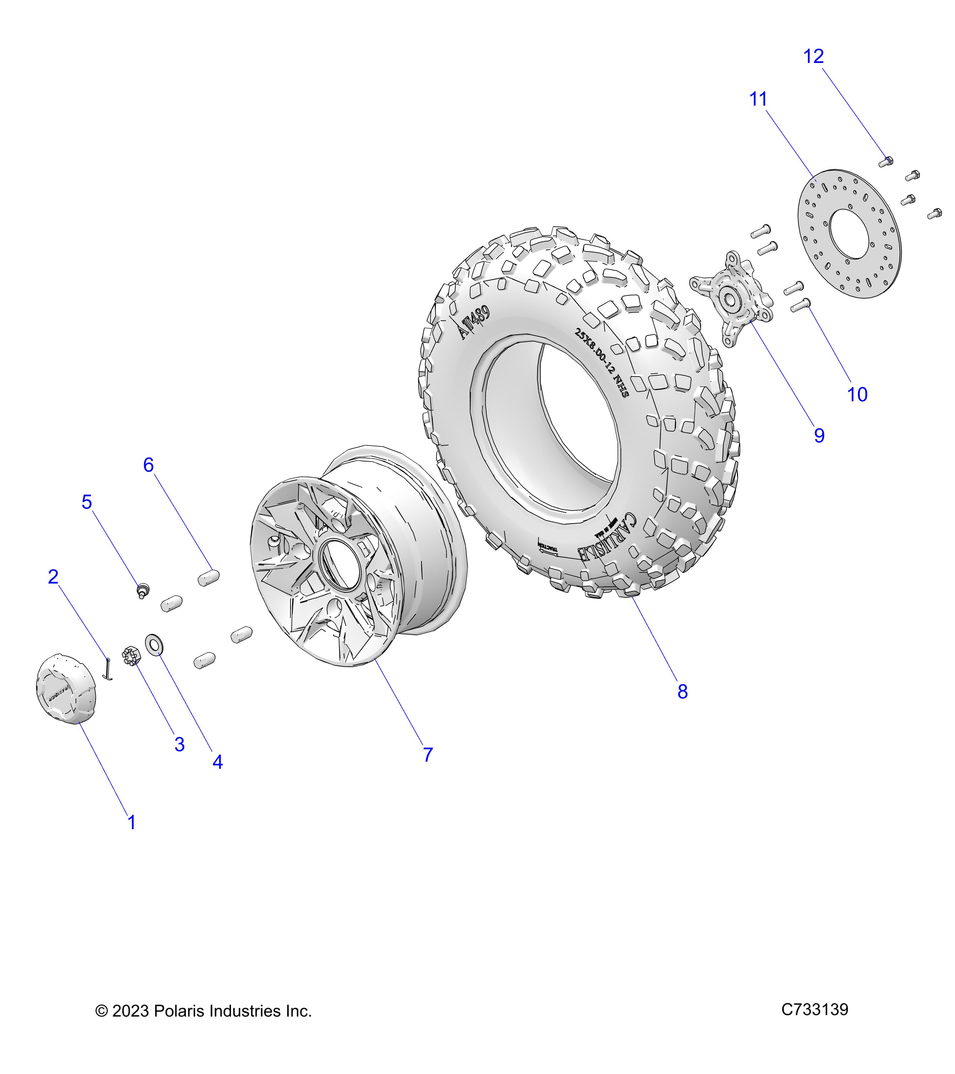 WHEELS, FRONT, PREMIUM - R24MAS57CK/C9/F9 (C733139)