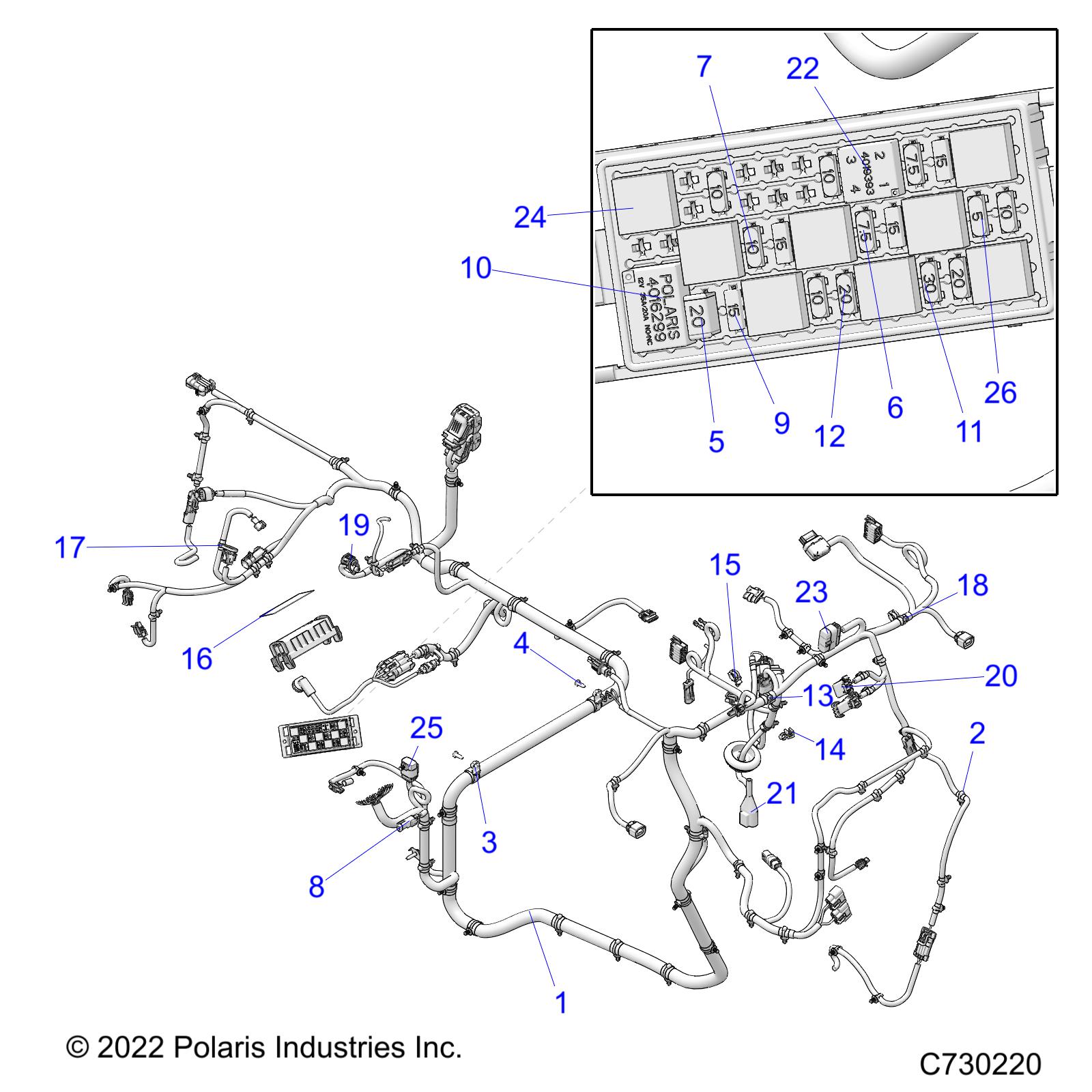 ELECTRICAL, WIRE HARNESSES - R22MAE57B5/B9 (C730220)