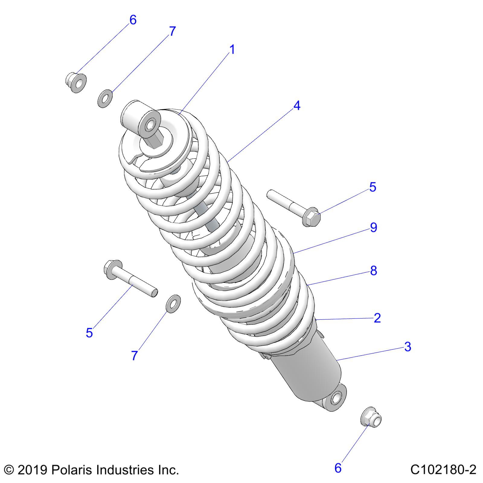 SUSPENSION, REAR SHOCK MOUNTING - A24SLE95PN (C102180-2)