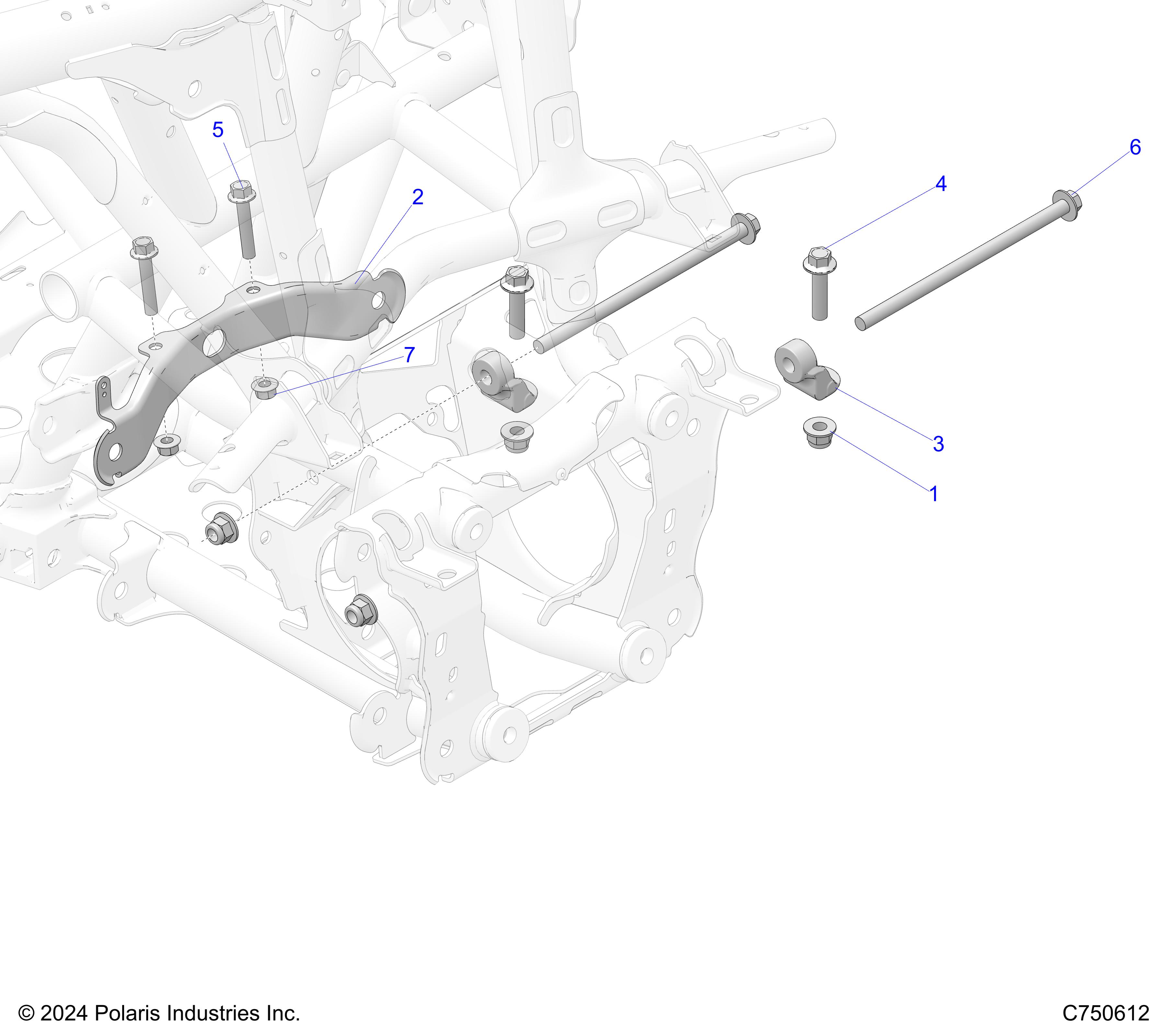 CHASSIS, FRONT GEARCASE AND BUMPER MOUNTING - Z25SPE92A4/B4 (C750612)