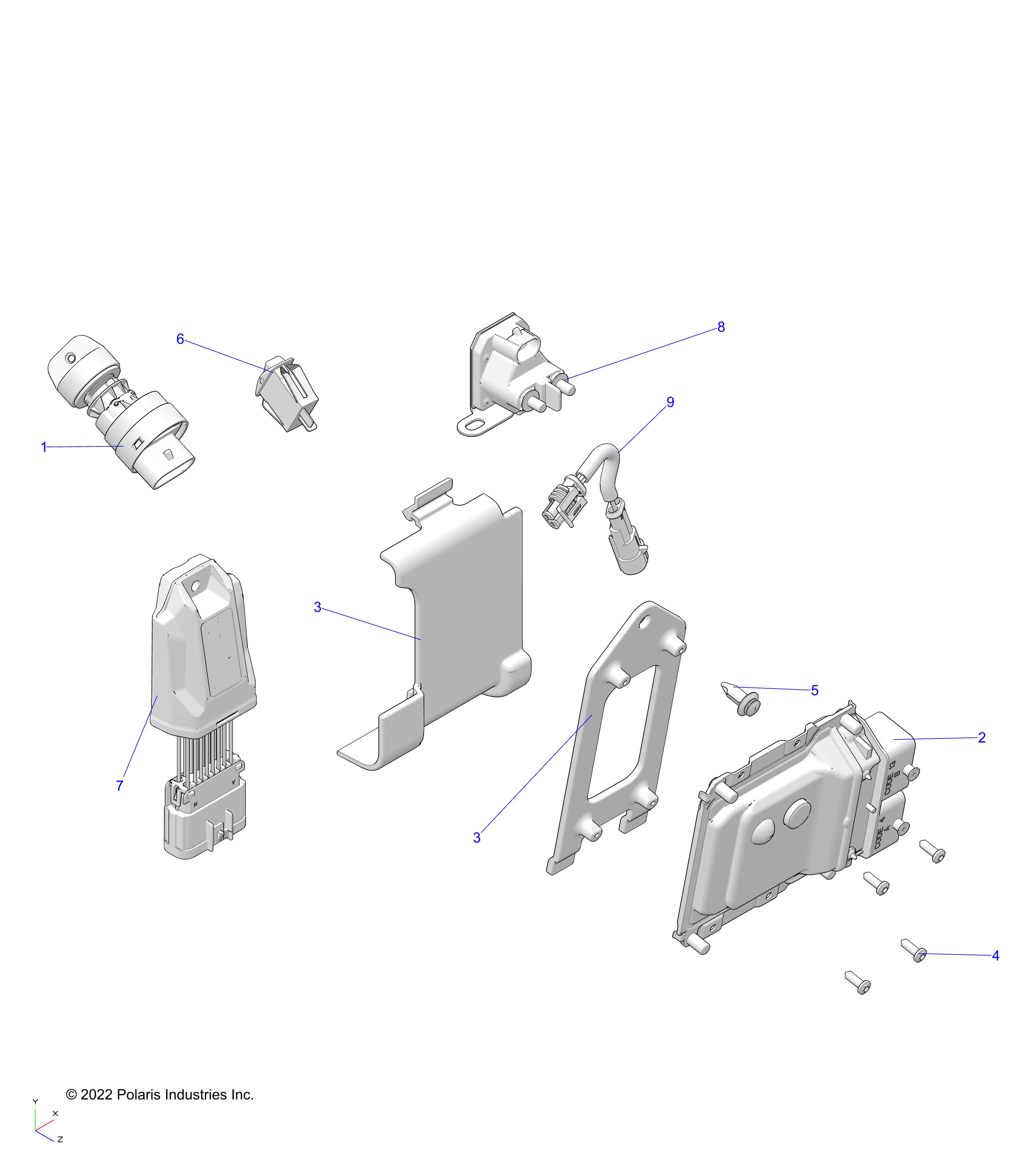 ELECTRICAL, SWITCHES, SENSORS and ECM - A22SDS57C4 (C102474)