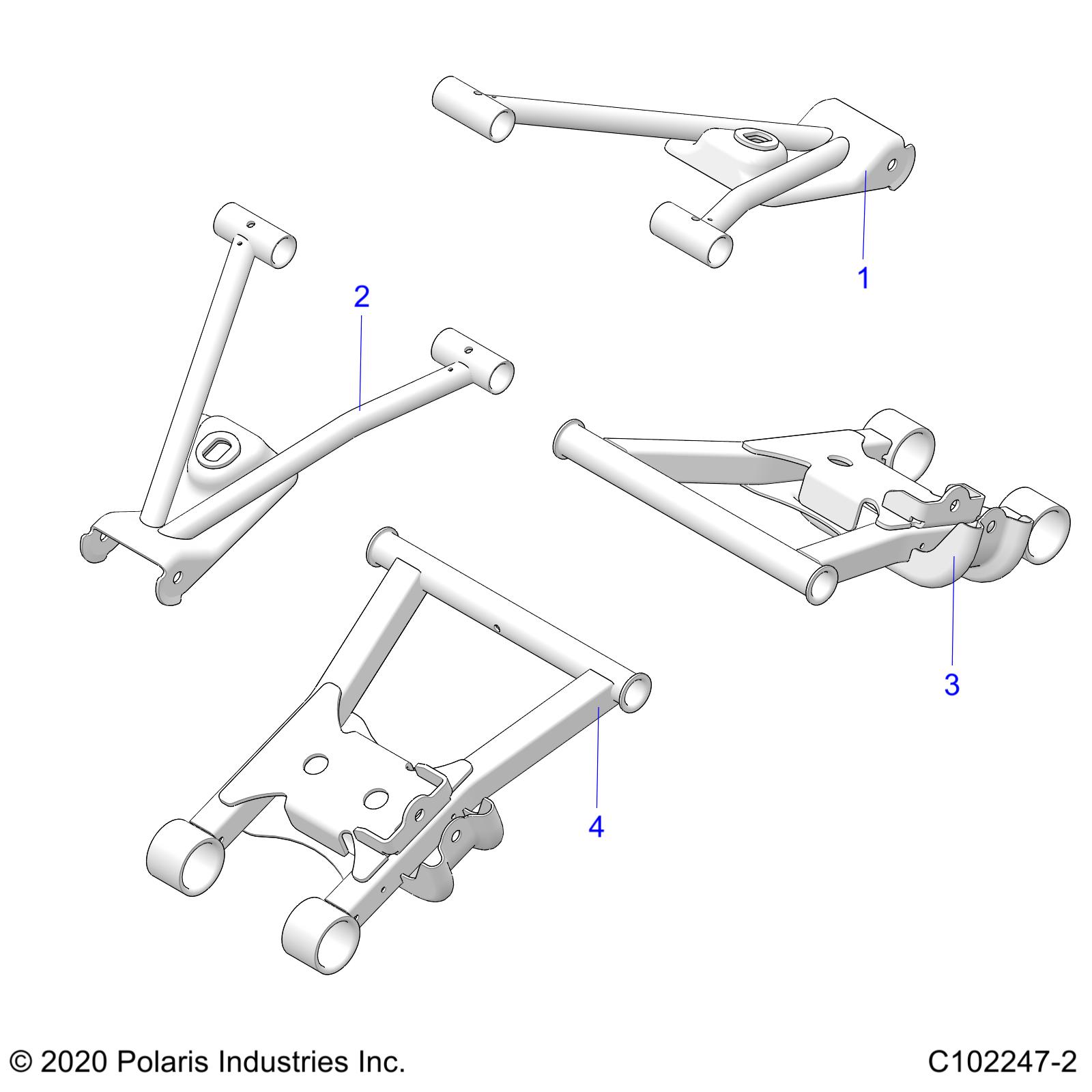 SUSPENSION, REAR CONTROL ARMS - A22S6E57F1/FL (C102247-2)