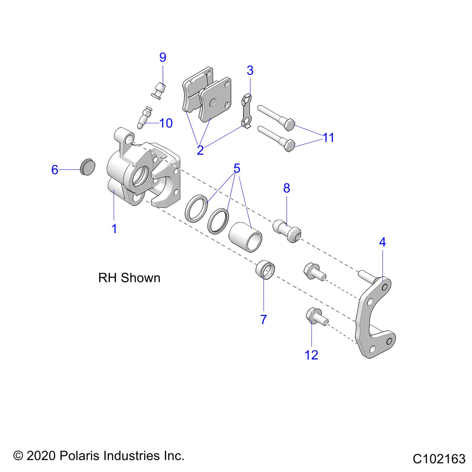 BRAKES, CALIPERS, FRONT - A24HBB07N6/N7 (C102163)