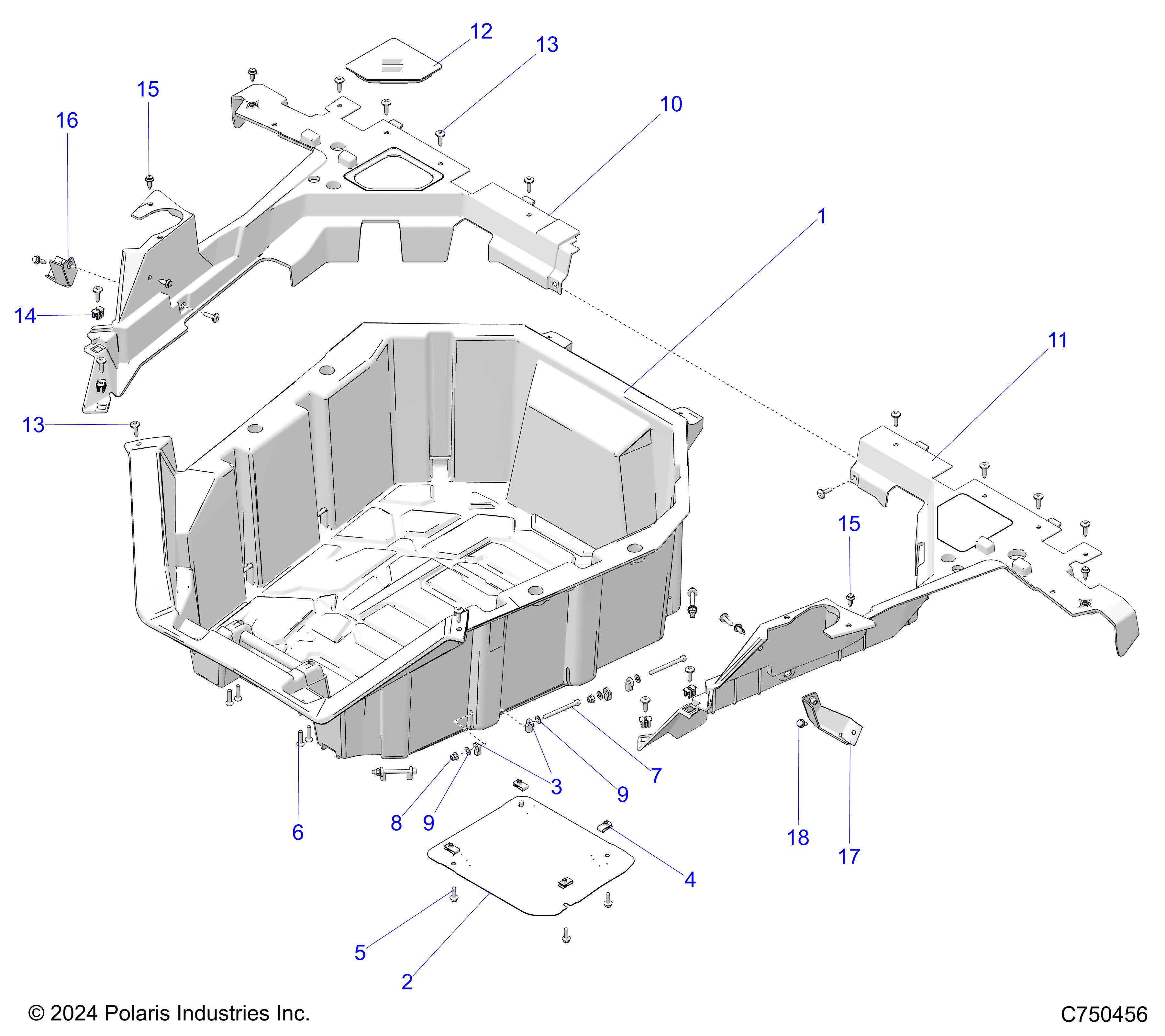 BODY, CARGO BOX - Z25X4B92AP/BP (C750456)