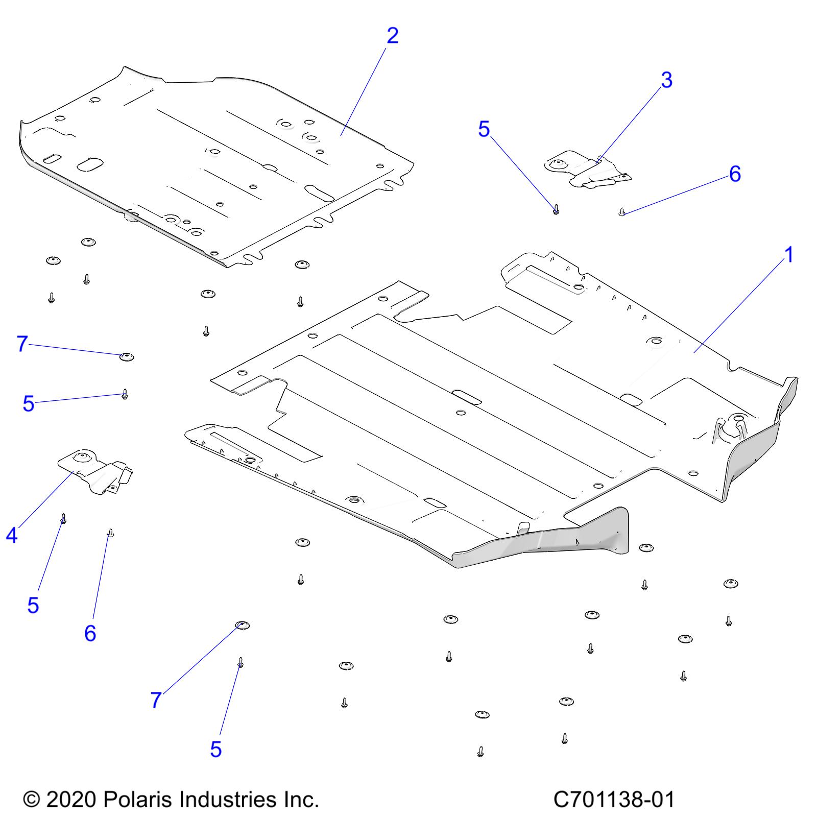 CHASSIS, SKID PLATES - Z22RGL2KAP/AL/BK/BP/BT (C701138-01)