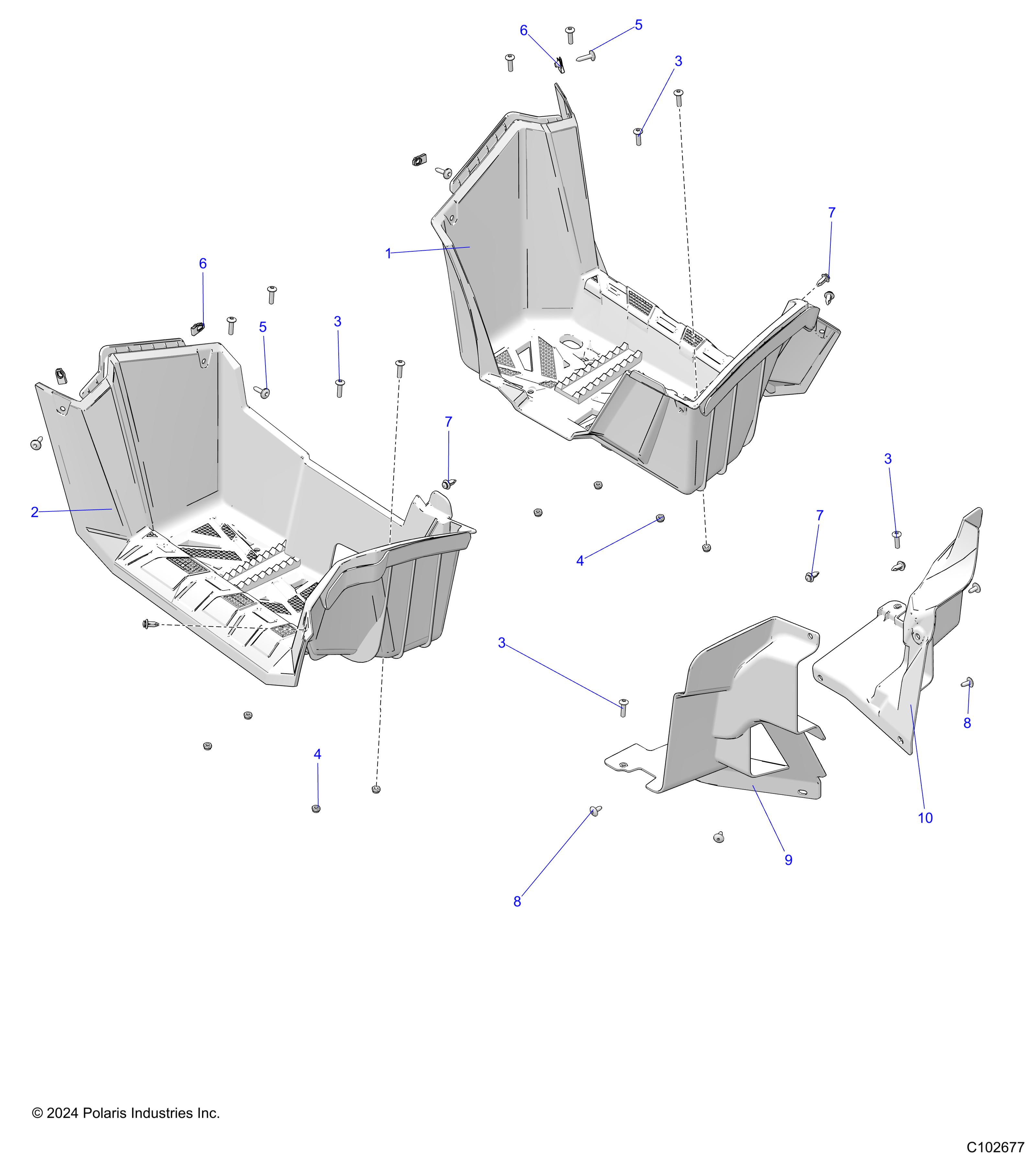 BODY, FOOTWELLS - A25SEE57A1/A3/A6/A9/B1/B3/B6/B9 (C102677)