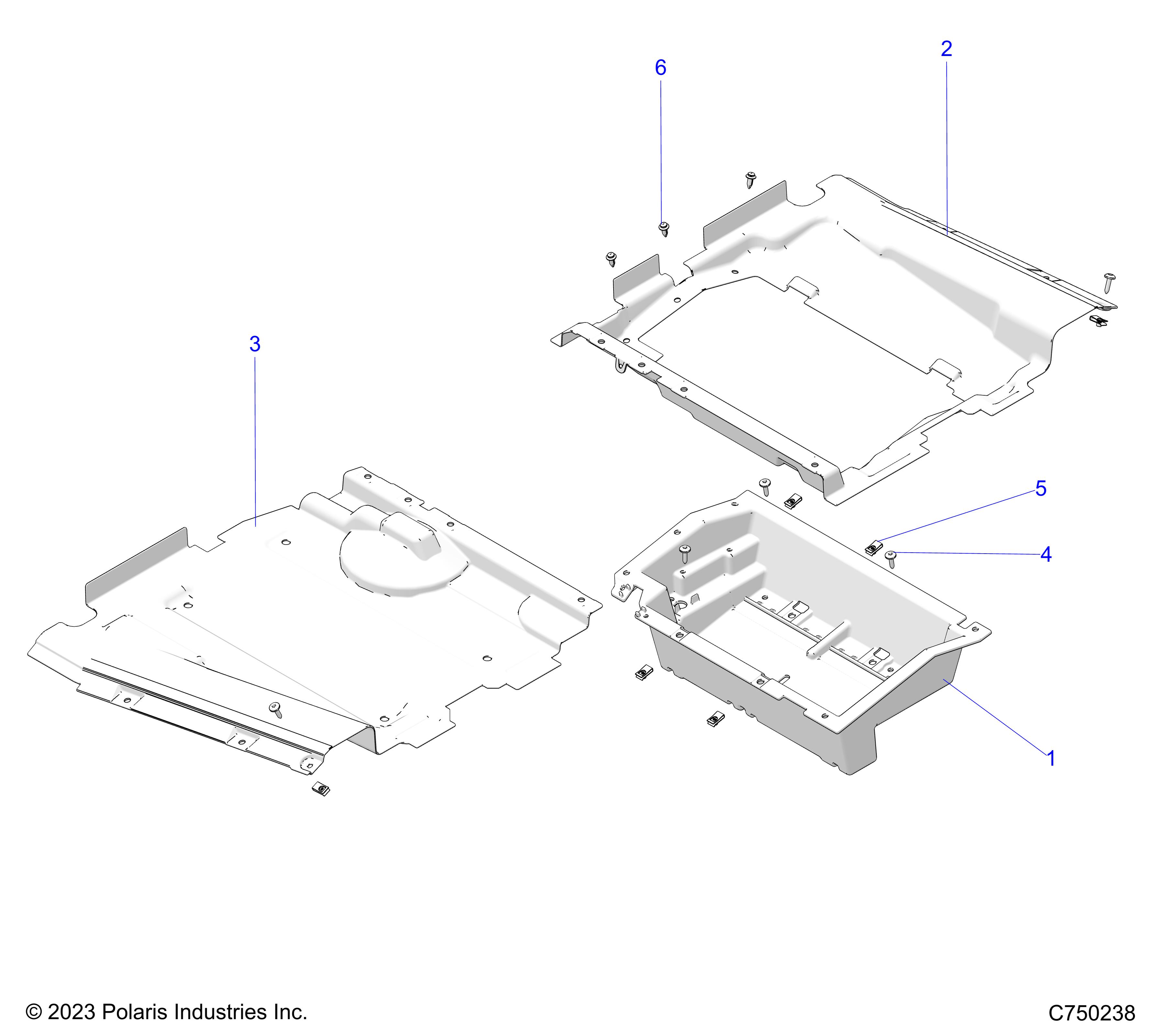 BODY, FLOOR PANELS, UNDERSEAT - Z25RPP2KBL (C750238)