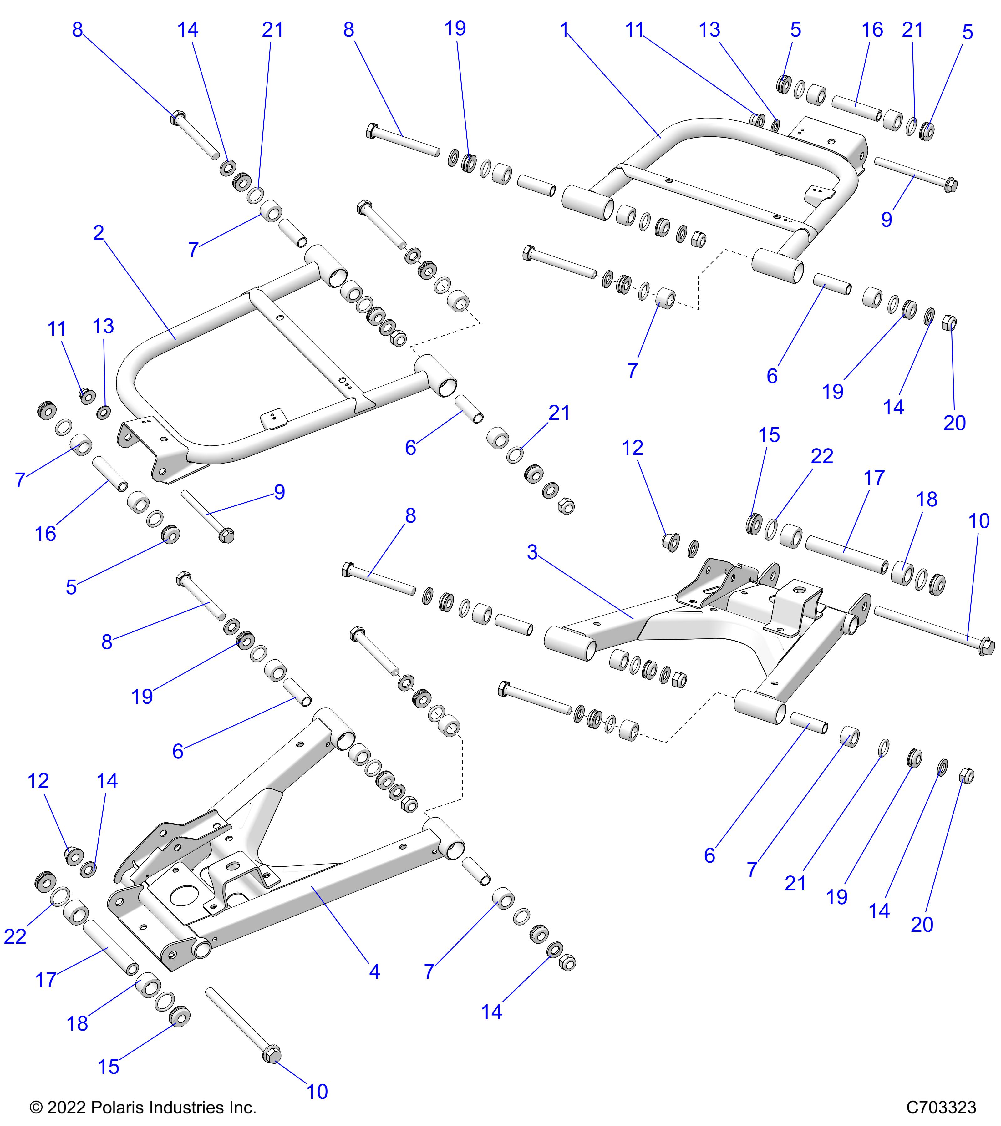 SUSPENSION, REAR CONTROL ARMS - D25P4ED4D4 (C703323)