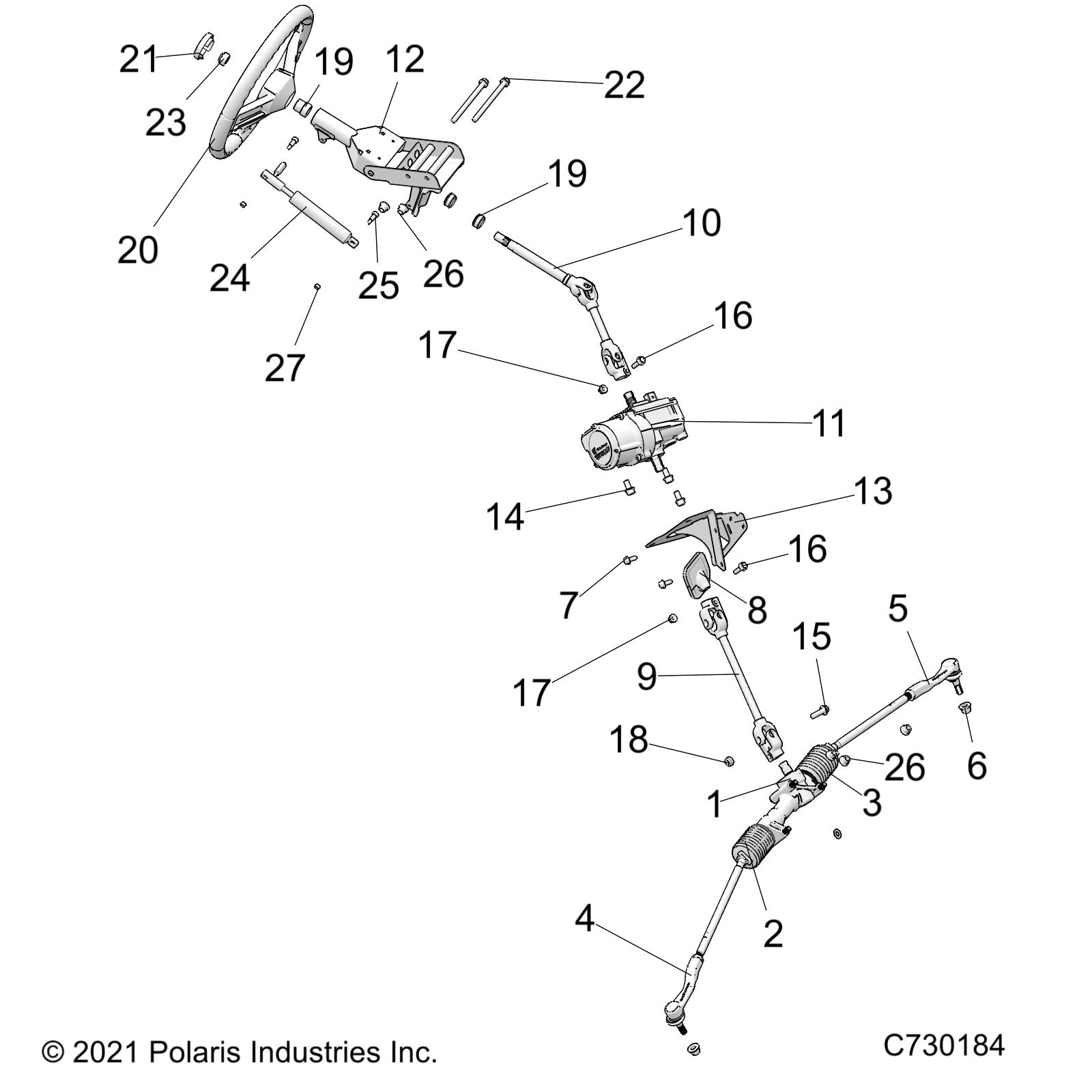 STEERING, STEERING ASM. - R22RRED4JA (C730184)