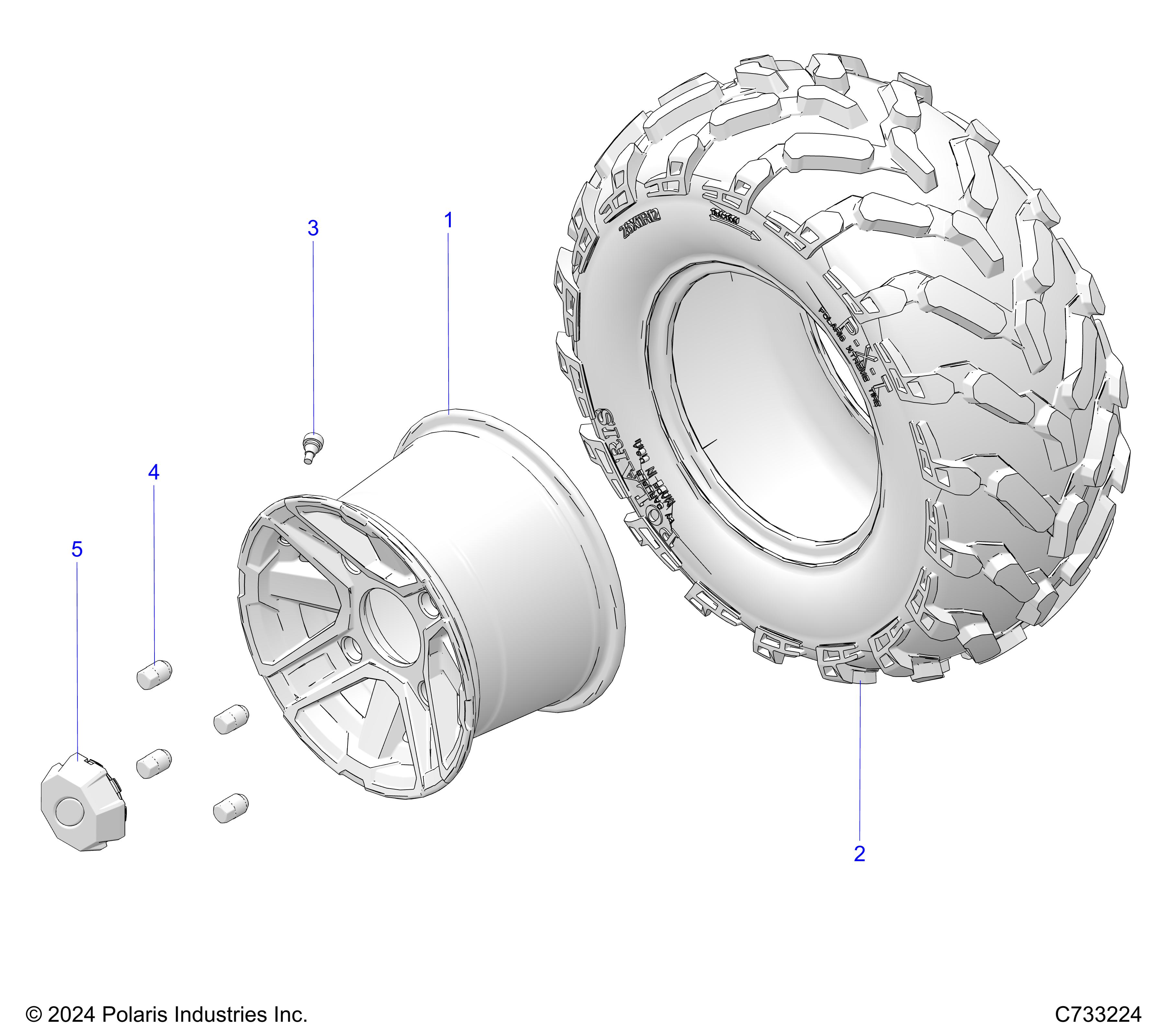 WHEELS, REAR - R14WH9EAM/EAMC/EAS/EASC (C733224)