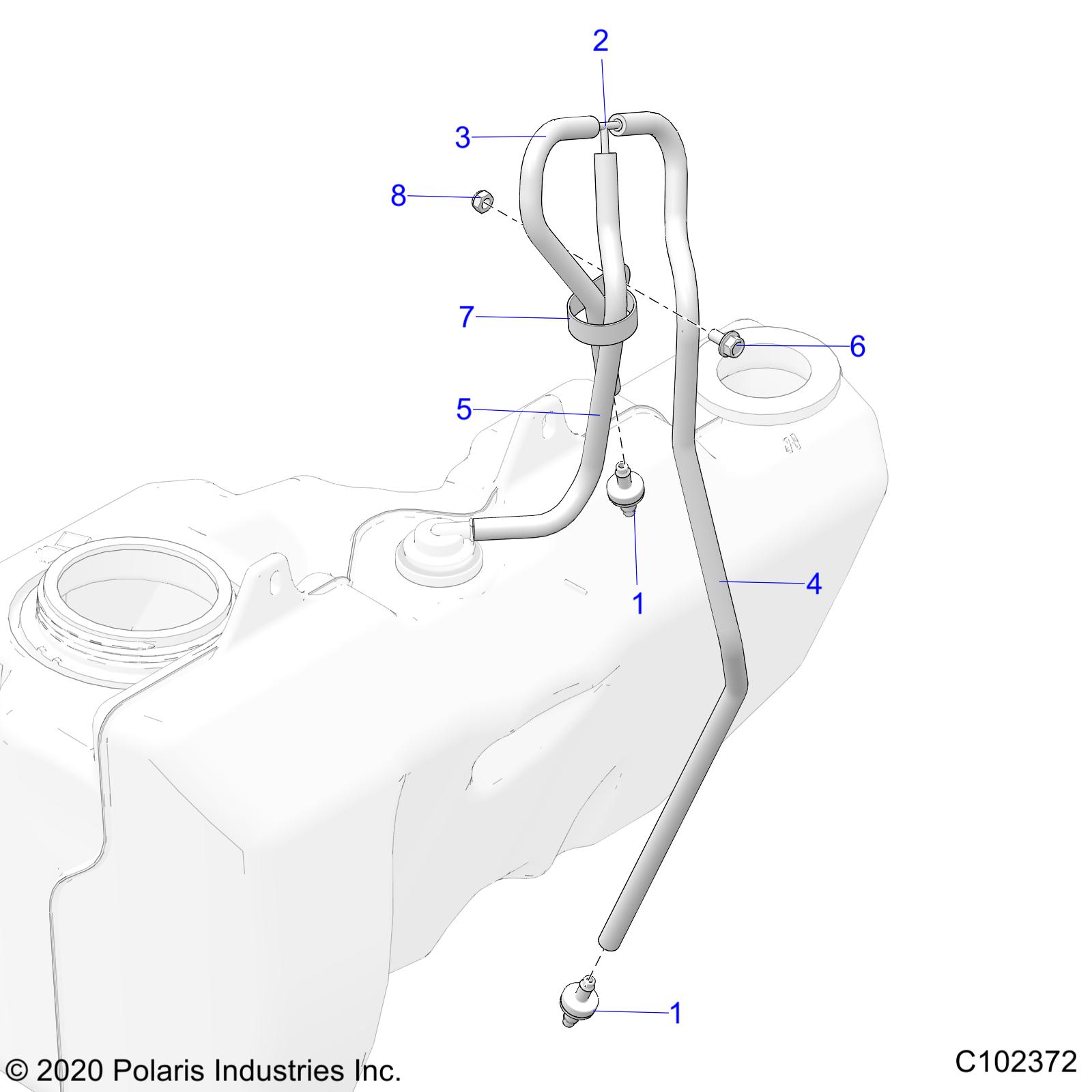 BODY, FUEL TANK VENTING - A20SVA85A3 (C102372)