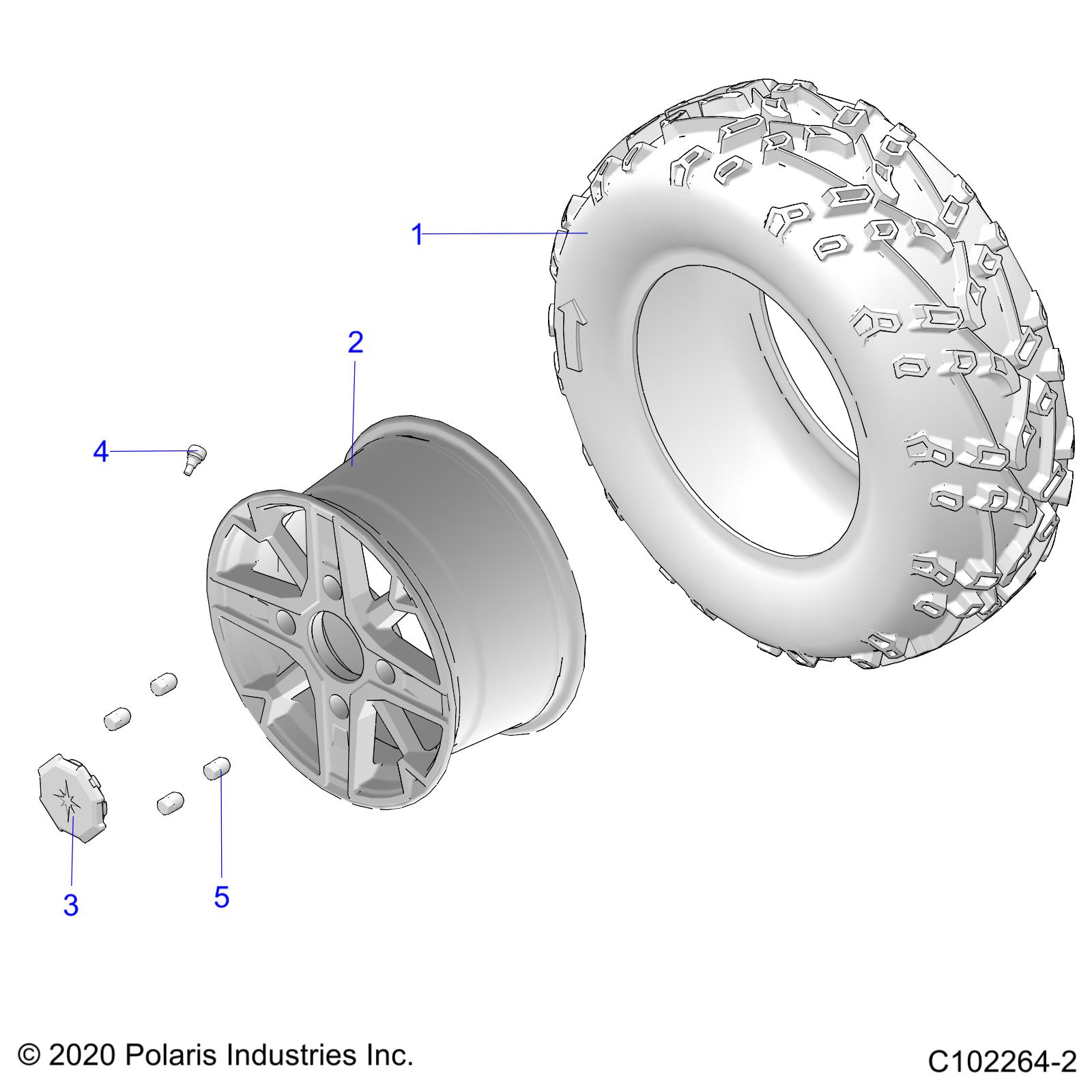 WHEELS, REAR TIRE - A24SXE95PP (C102264-2)