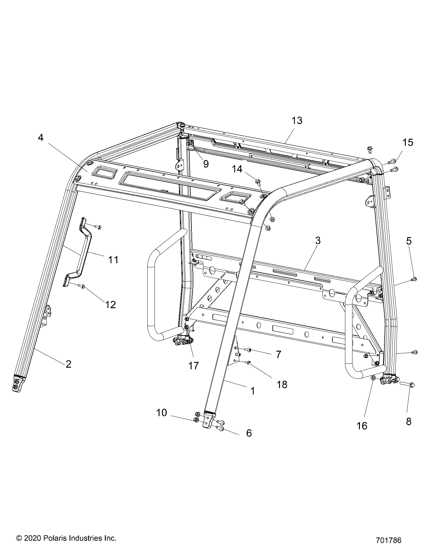 CHASSIS, CAB FRAME - R21MAA50J7 (701786)