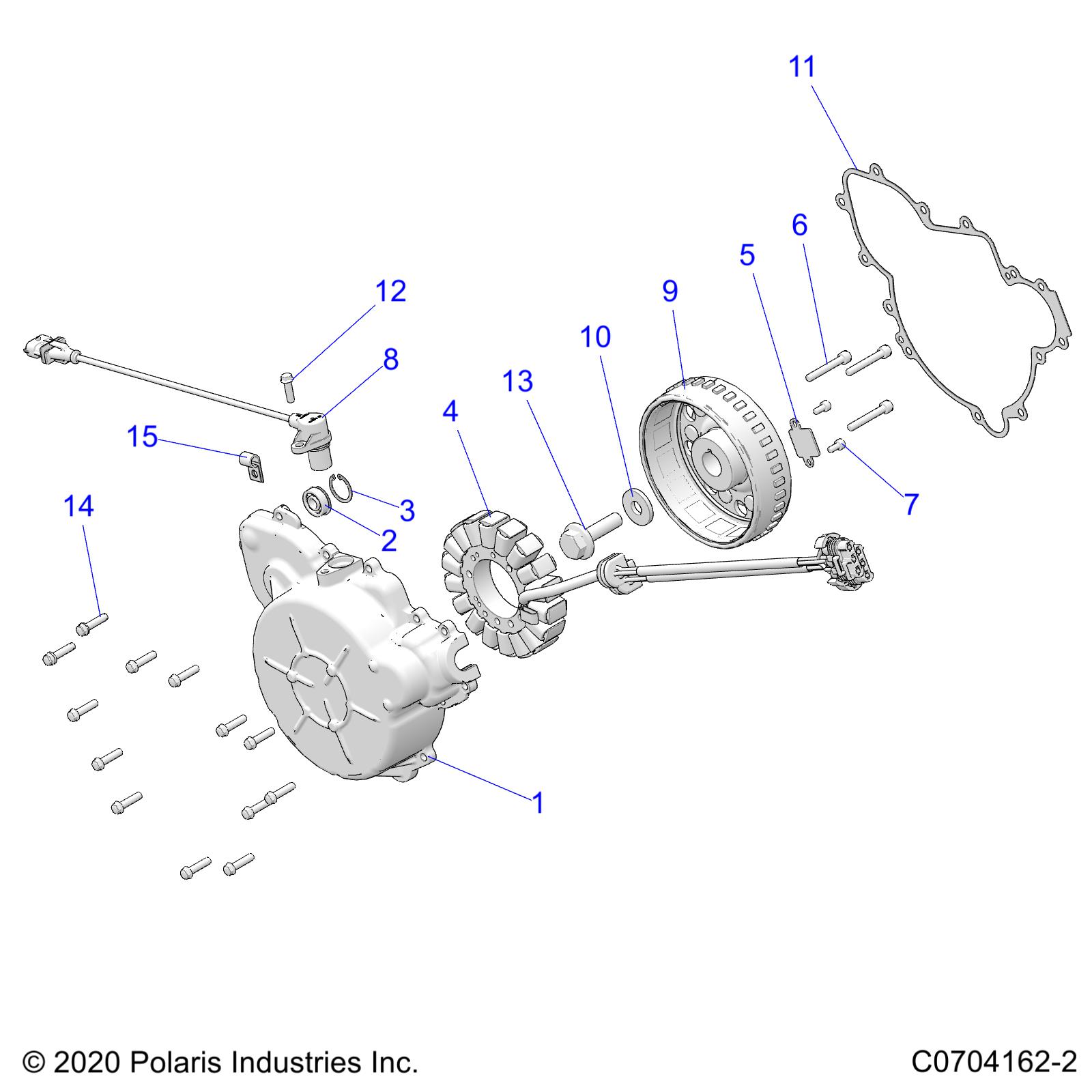 ENGINE, STATOR AND FLYWHEEL - Z24NEF99AR/AM/BR/BM (C0704162-2)