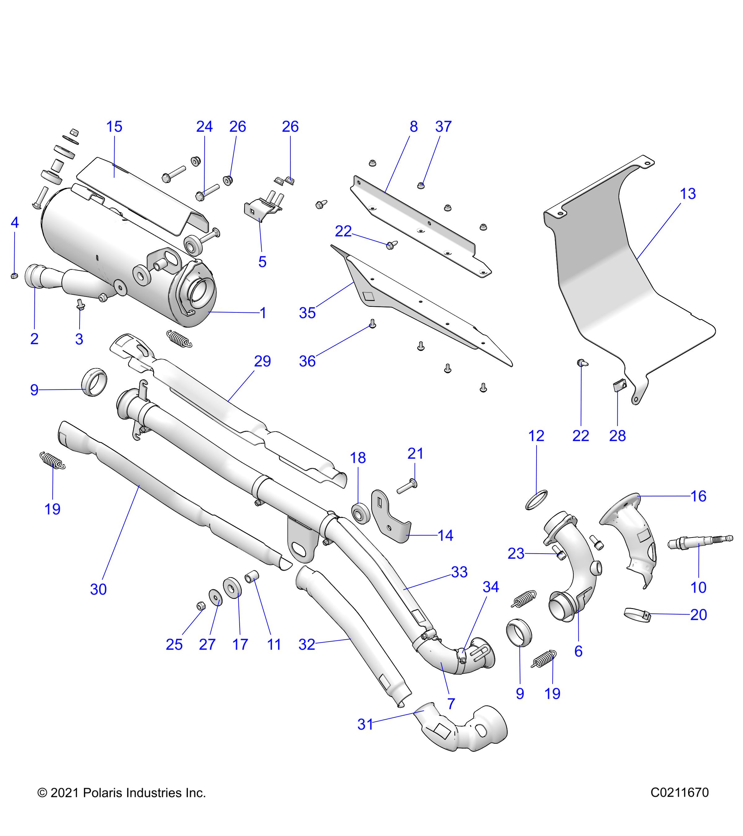 ENGINE, EXHAUST, EVAP - A22SJE57BX (C0211670)