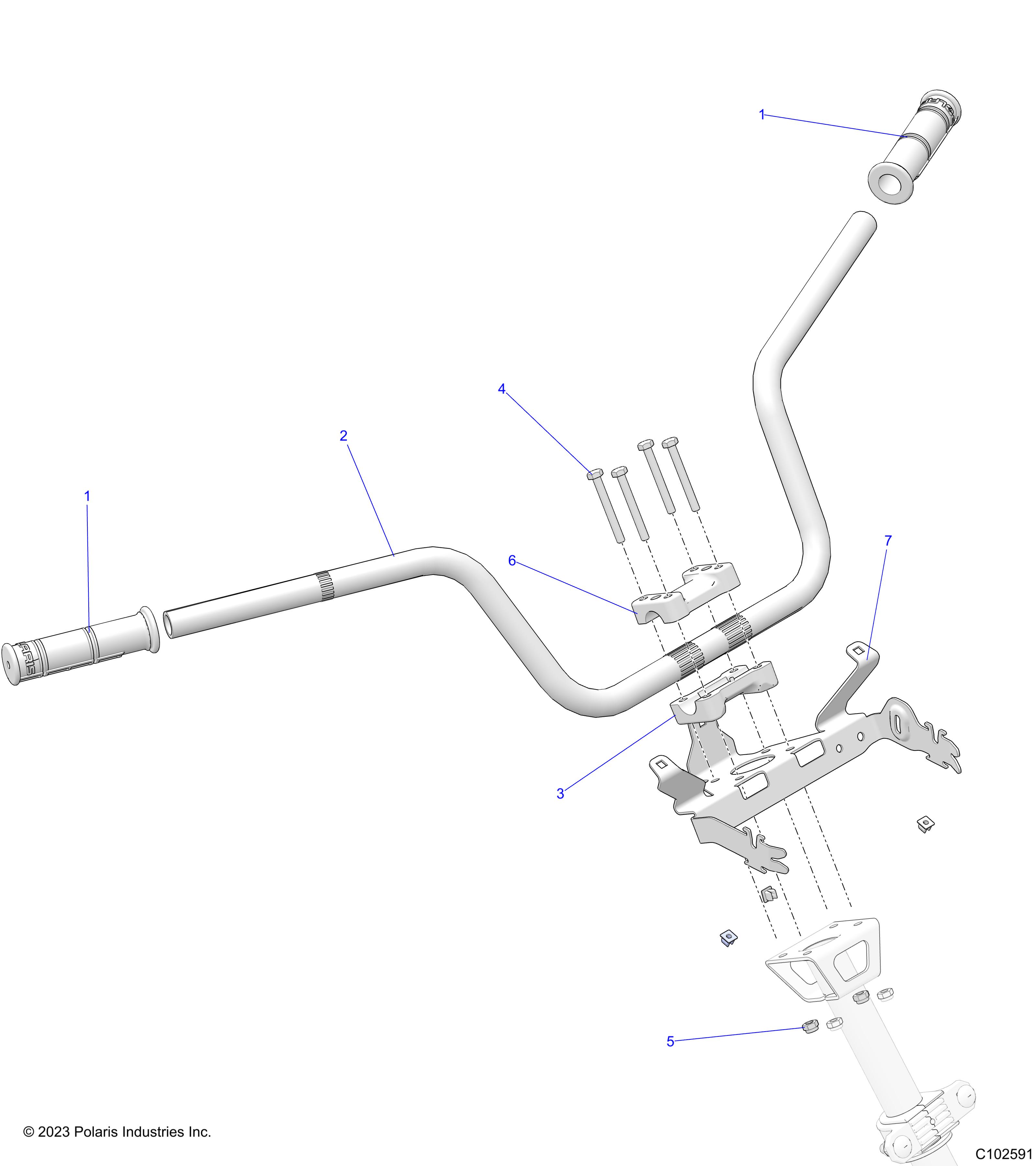 STEERING, HANDLEBAR - A25SLE95FN/CN (C102591)