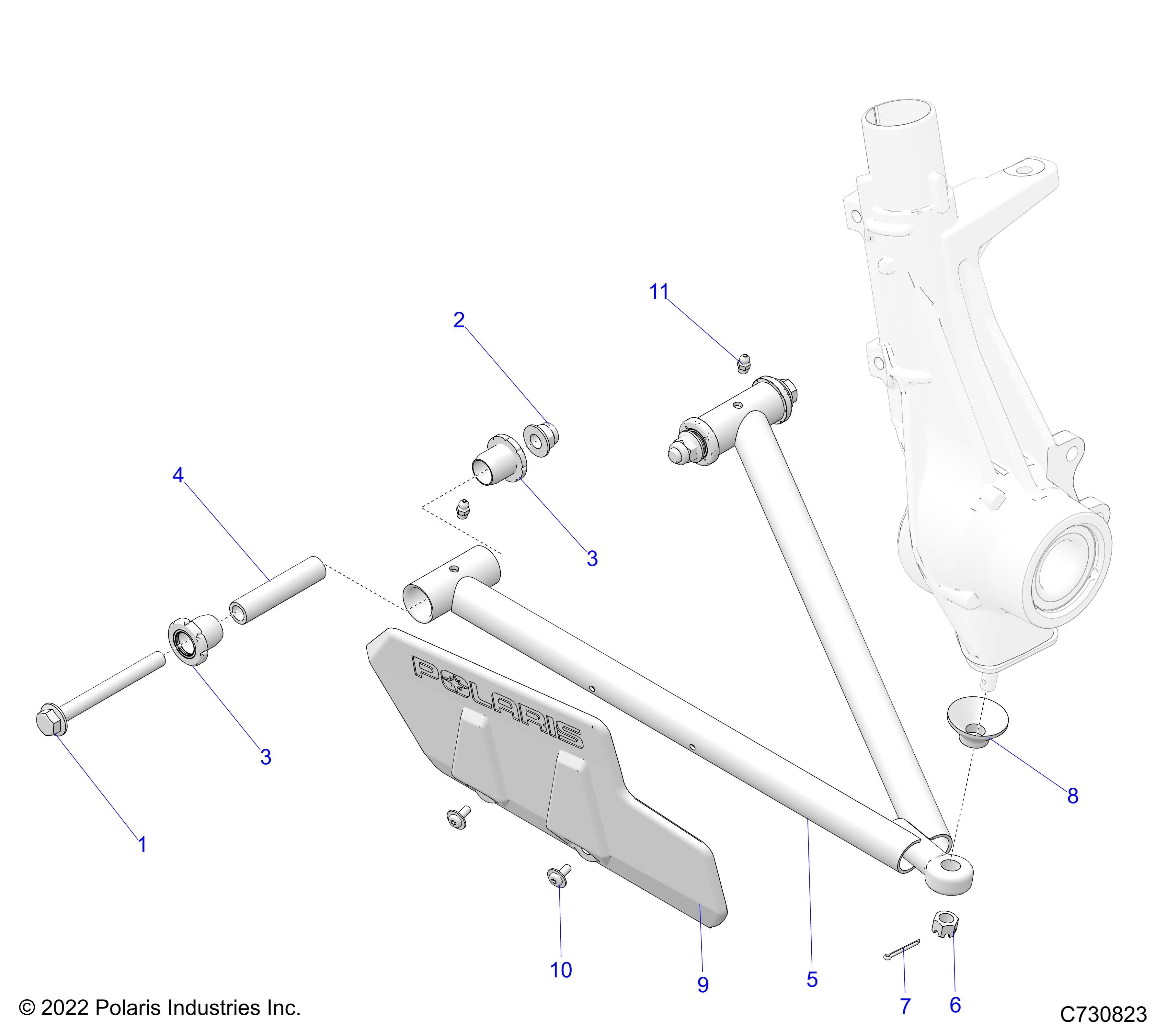 SUSPENSION, A-ARM and STRUT MOUNTING - R23MAE57DX (C730823)