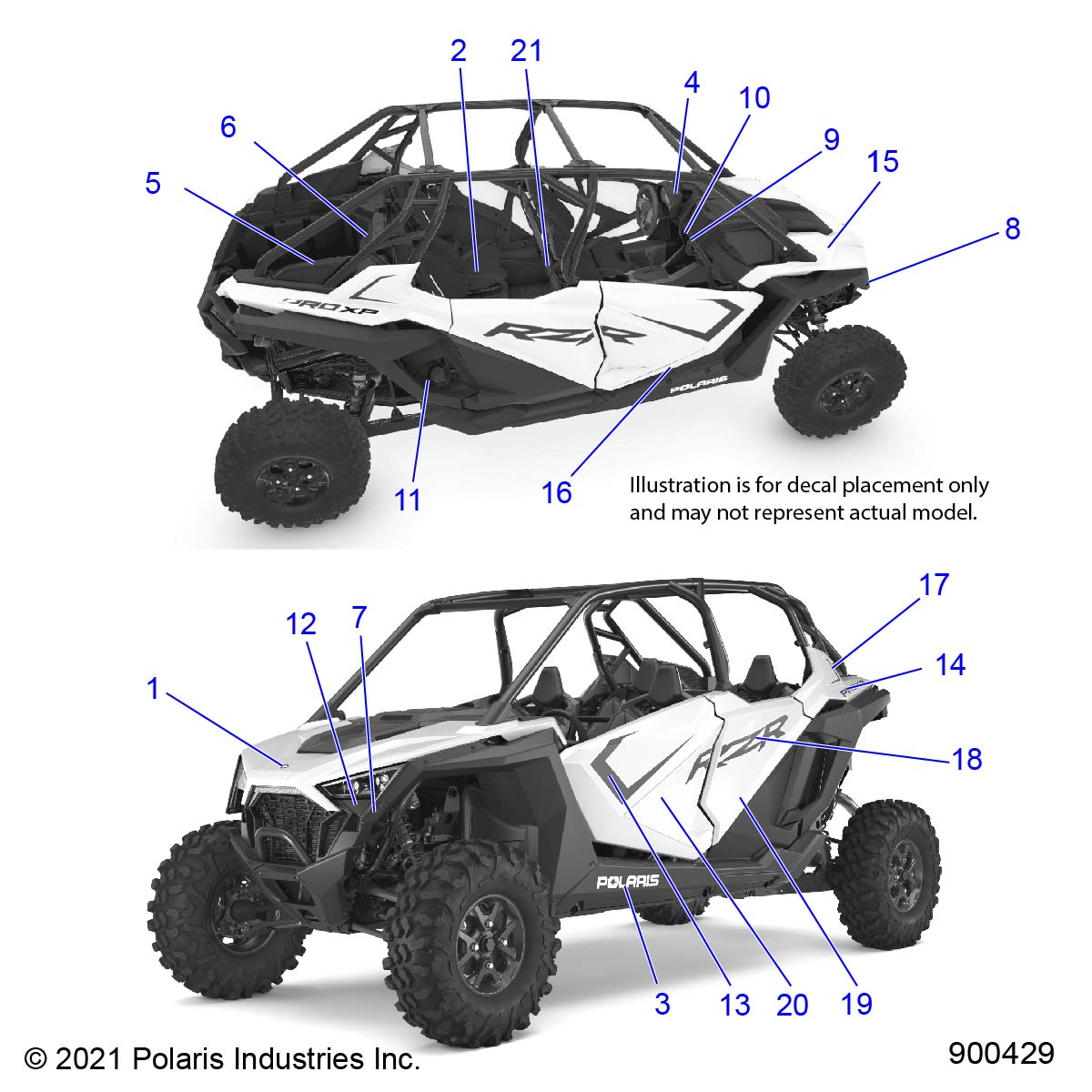 BODY, DECALS, STANDARD - Z22G4L92AG/AL/BG/BL (900429)