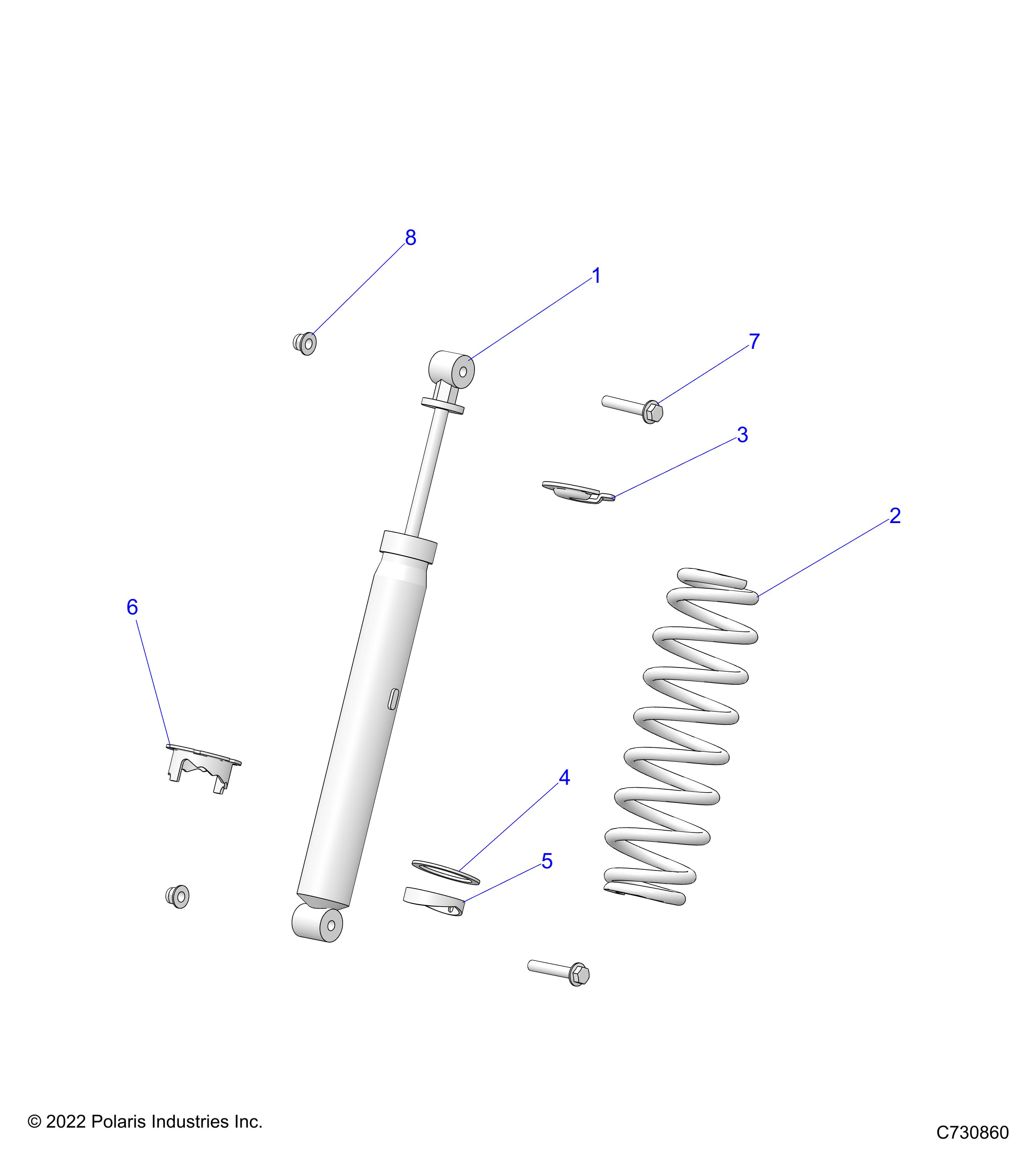 SUSPENSION, REAR SHOCK MOUNTING - R23RRE99AJ/BJ/AK/BK/AX/BX/A9/B9 (C730860)