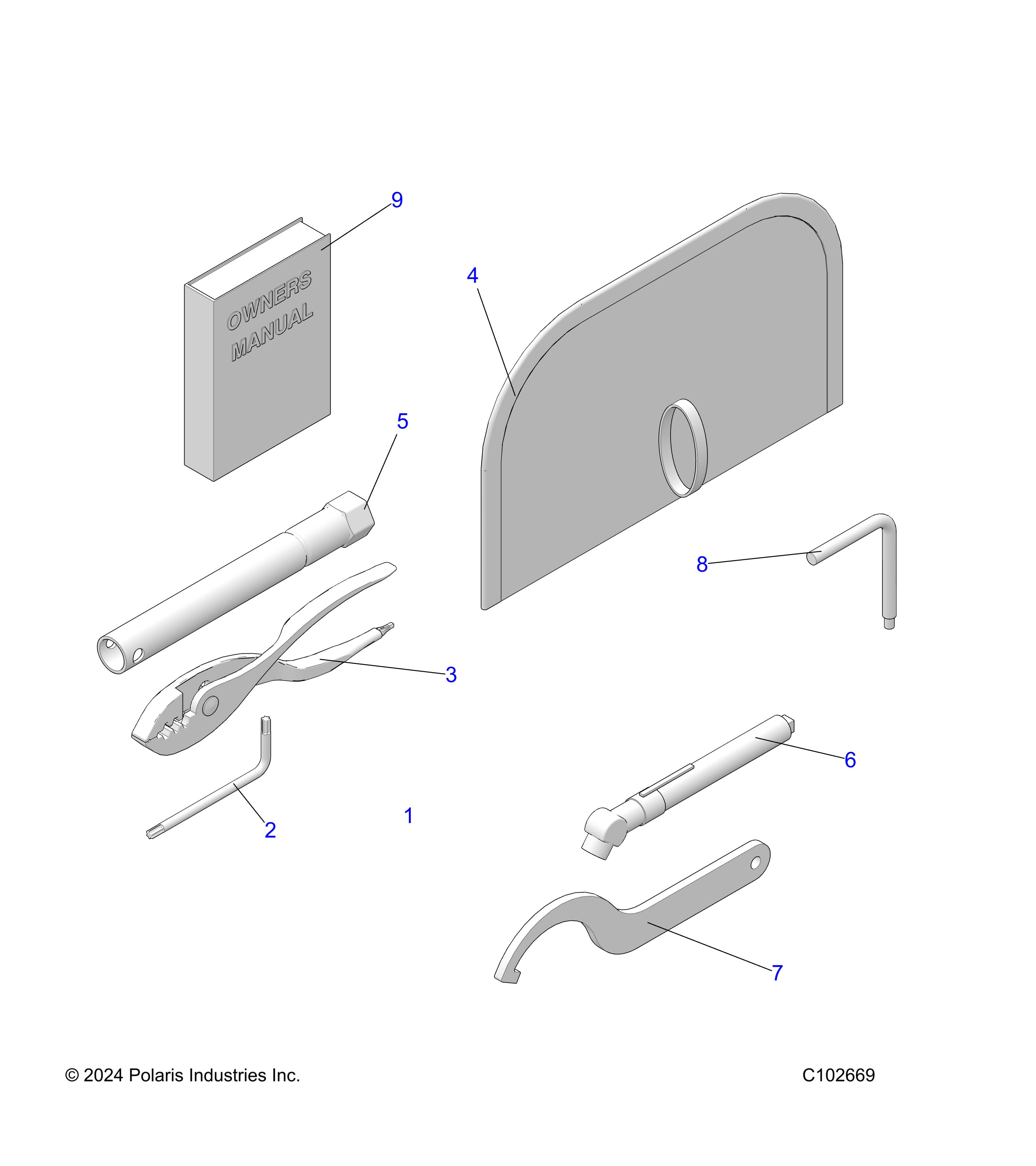 REFERENCE, TOOL KIT AND OWNERS MANUAL - A25SKE57C1/CK (C102669)