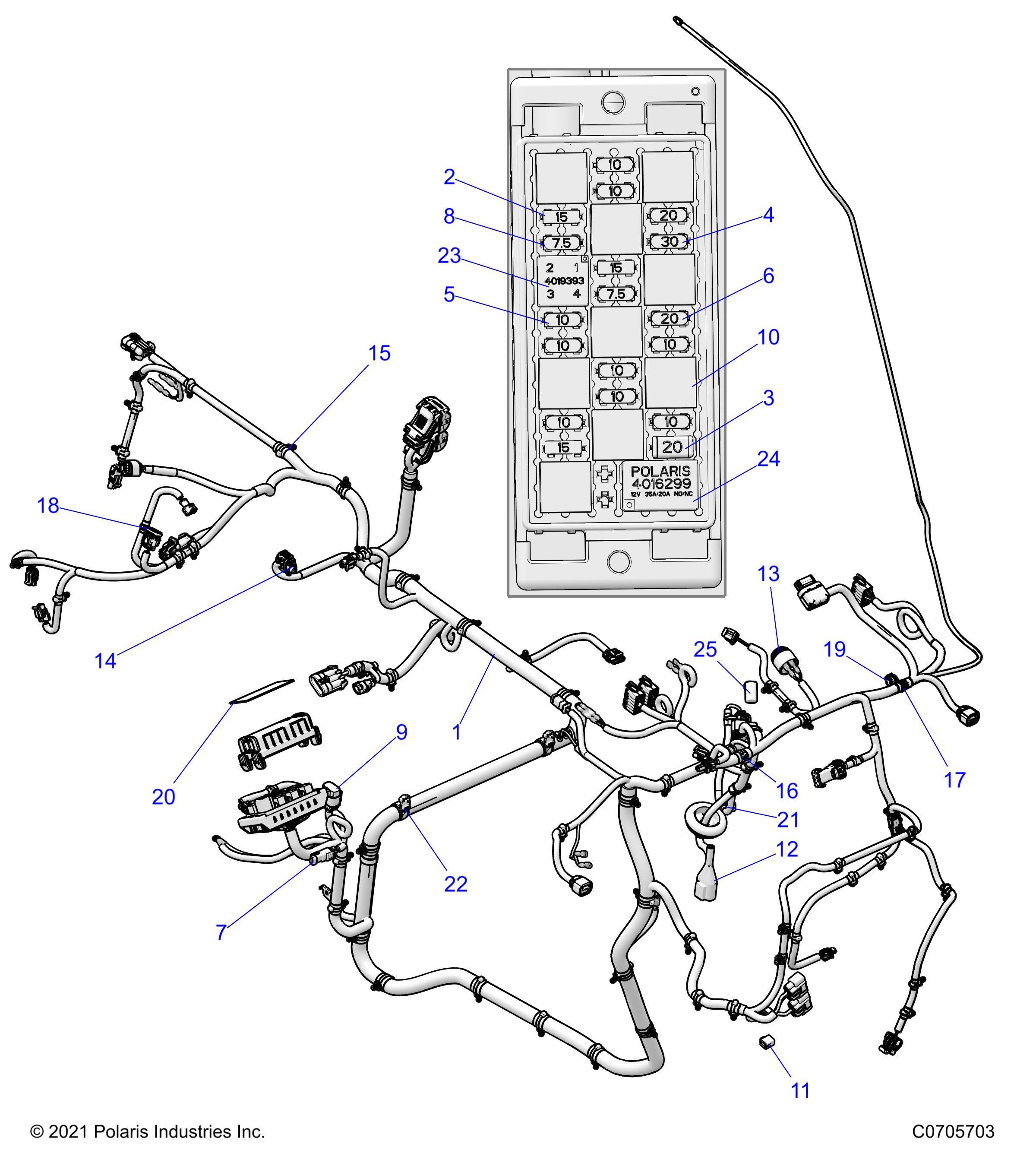 ELECTRICAL, WIRE HARNESS - D22M2A57B4/G57B4 (C0705703)