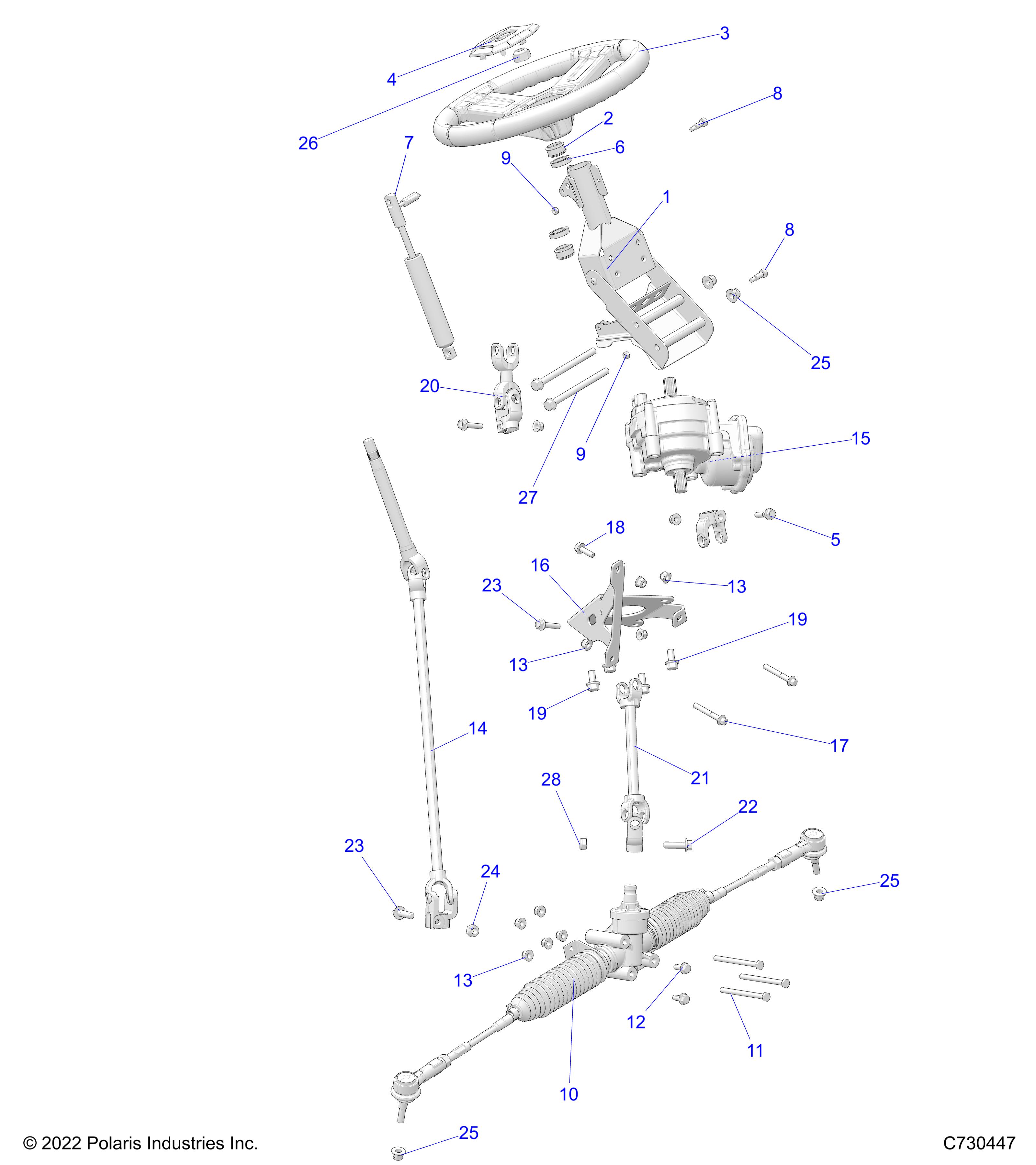 STEERING, STEERING ASM. - R24MAA57B1/EB4/B9 (C730447)